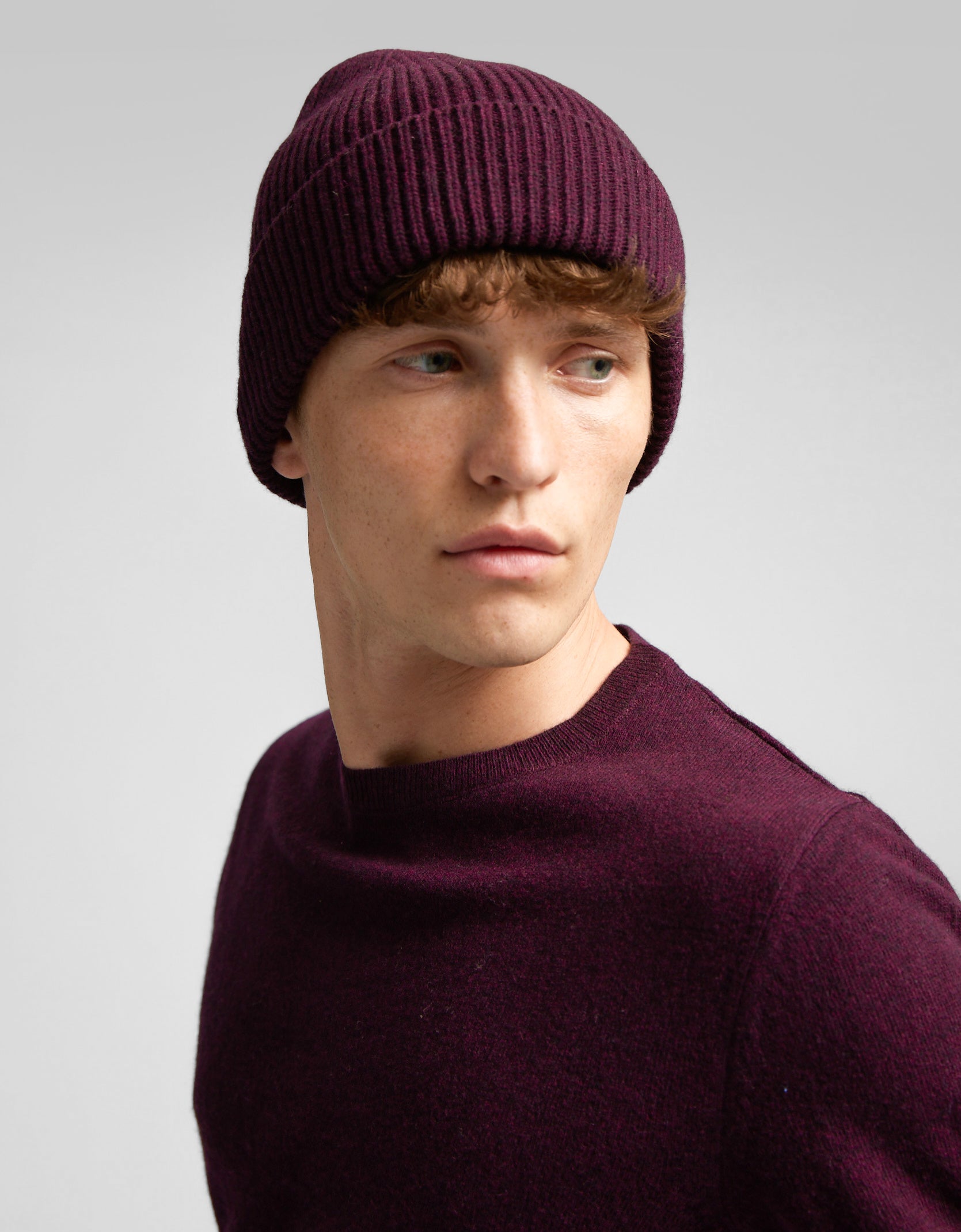 Merino Wool Beanie - Burned Orange
