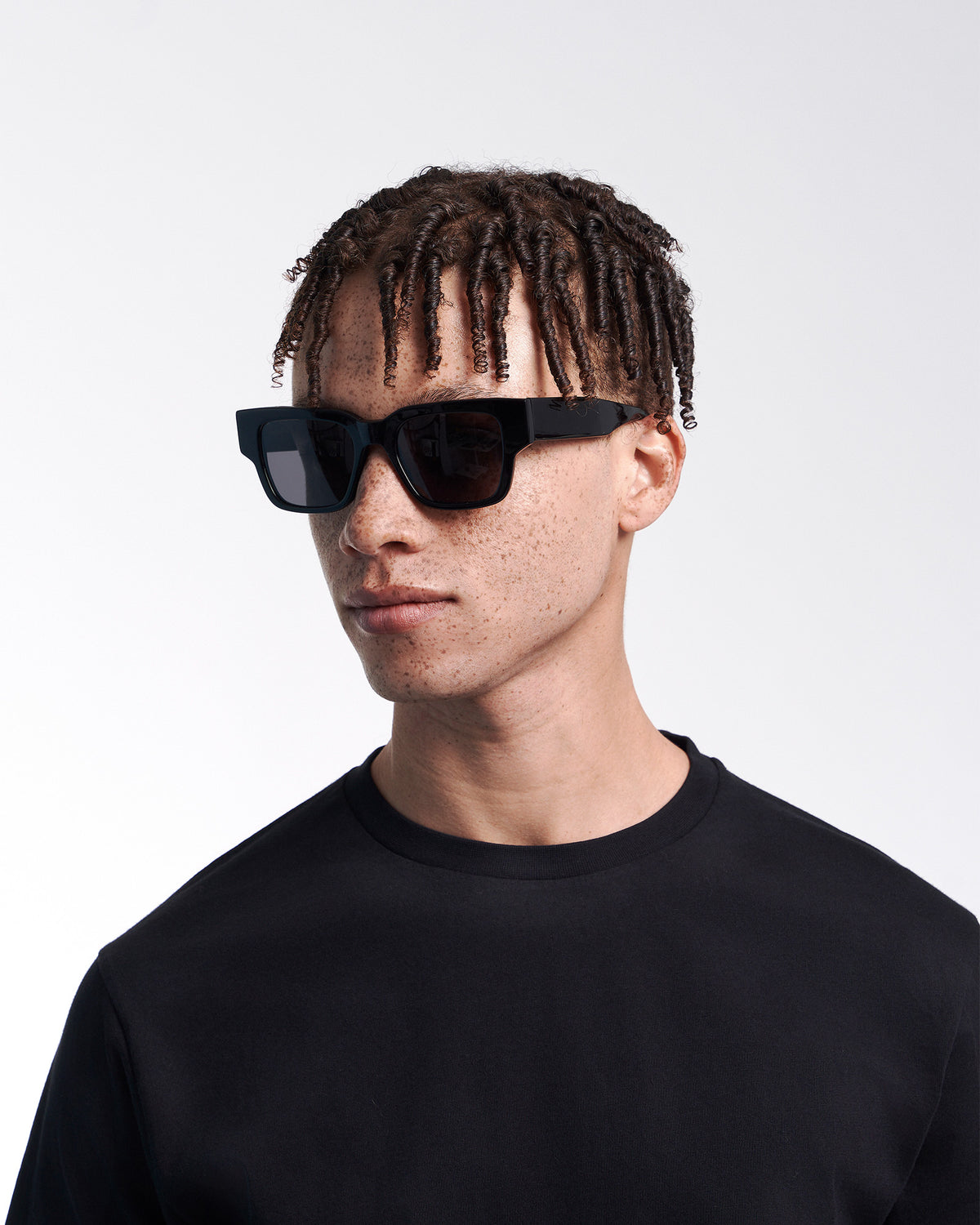 Sunglass 02 - Deep Black Solid - Orange