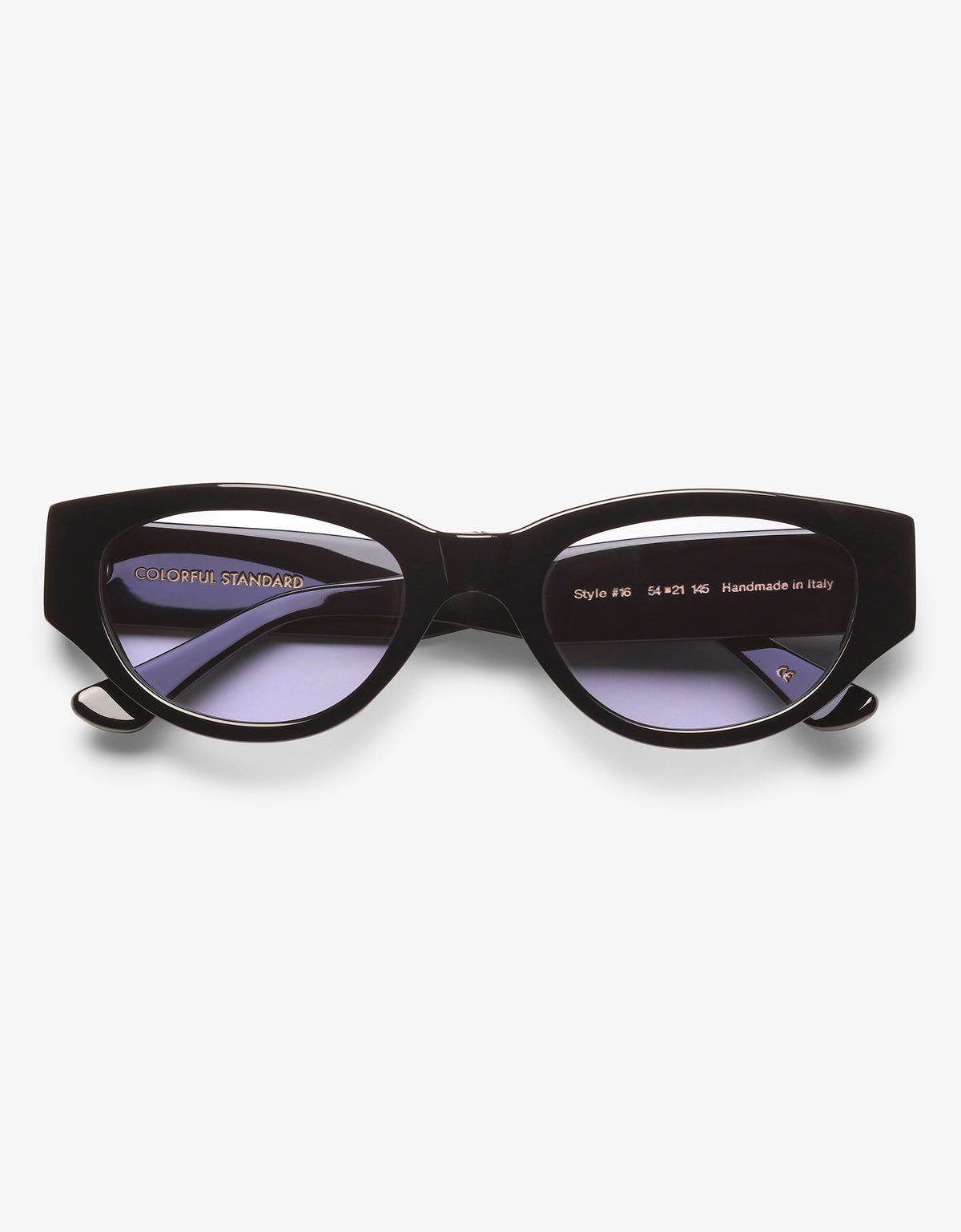 Sunglass 16 - Deep Black Solid - Lavender