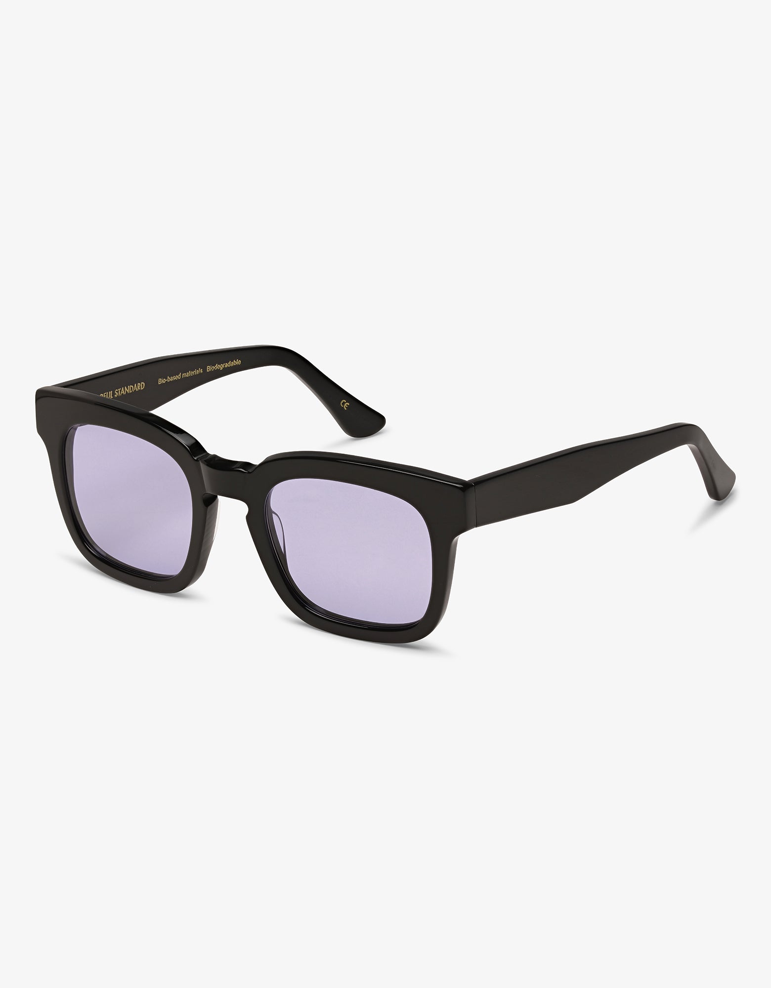 Sunglass 18 - Deep Black Solid - Lavender