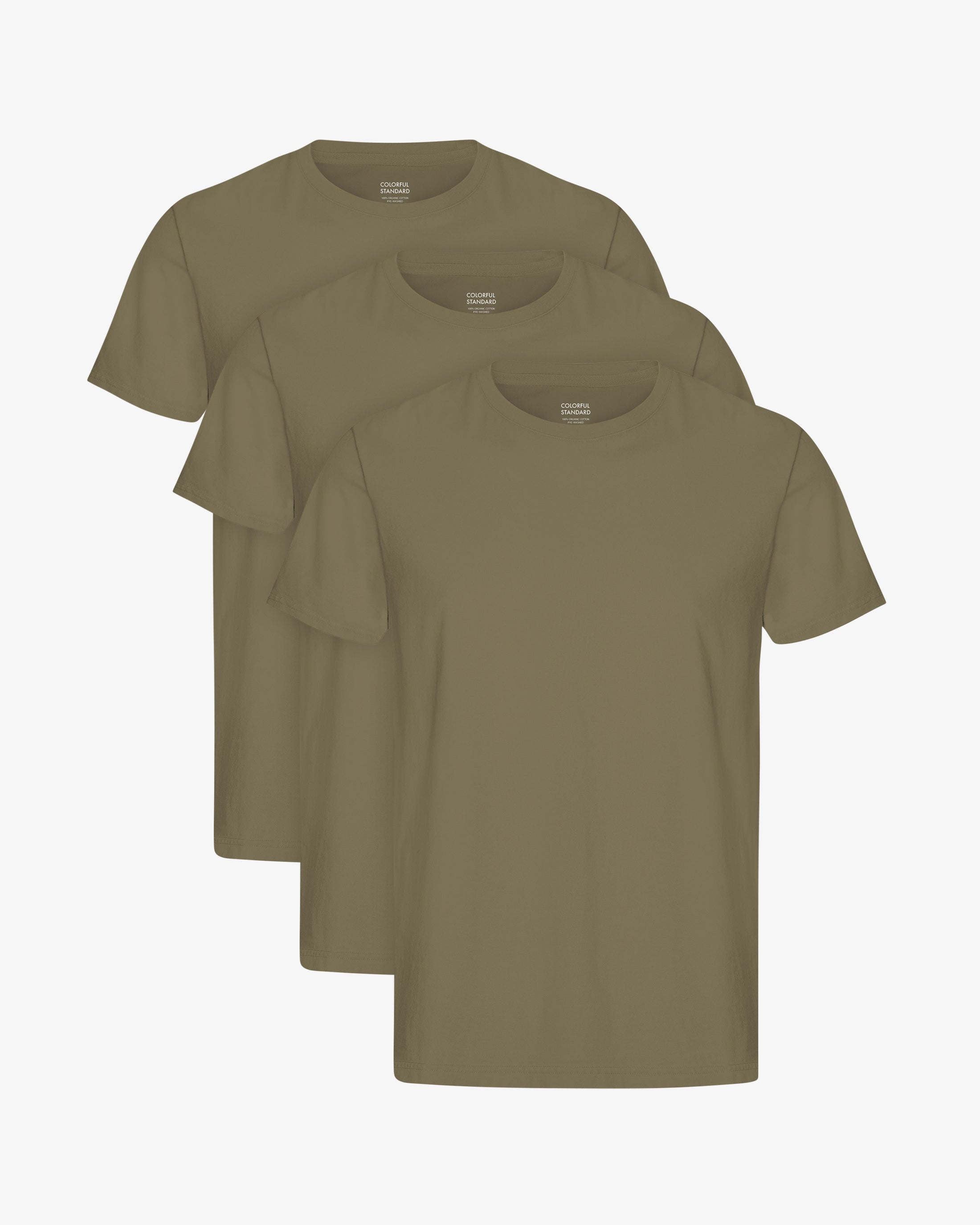 Classic Organic Tee - Dusty Olive (3-Pack)