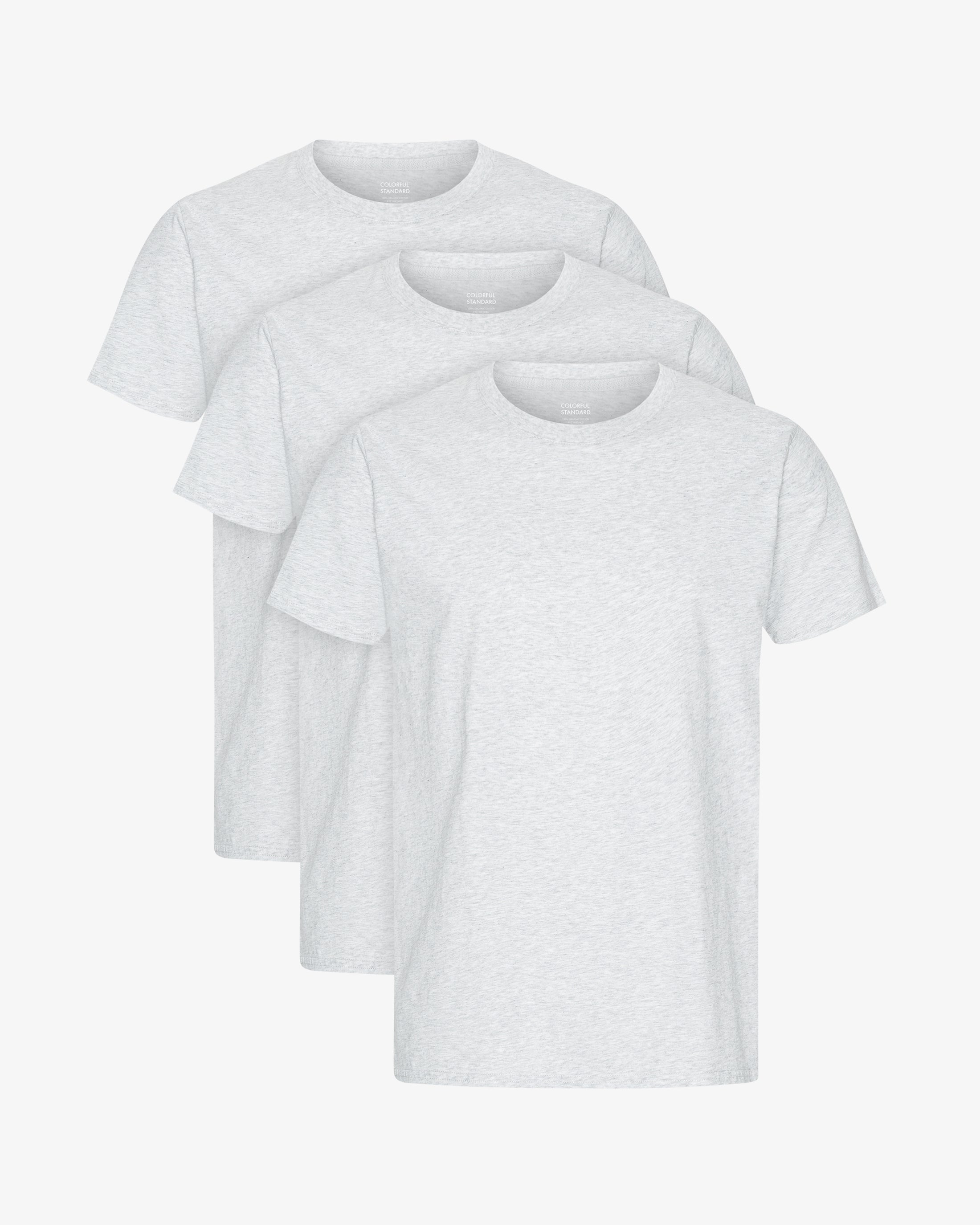 Classic Organic Tee - Snow Melange (3-Pack)
