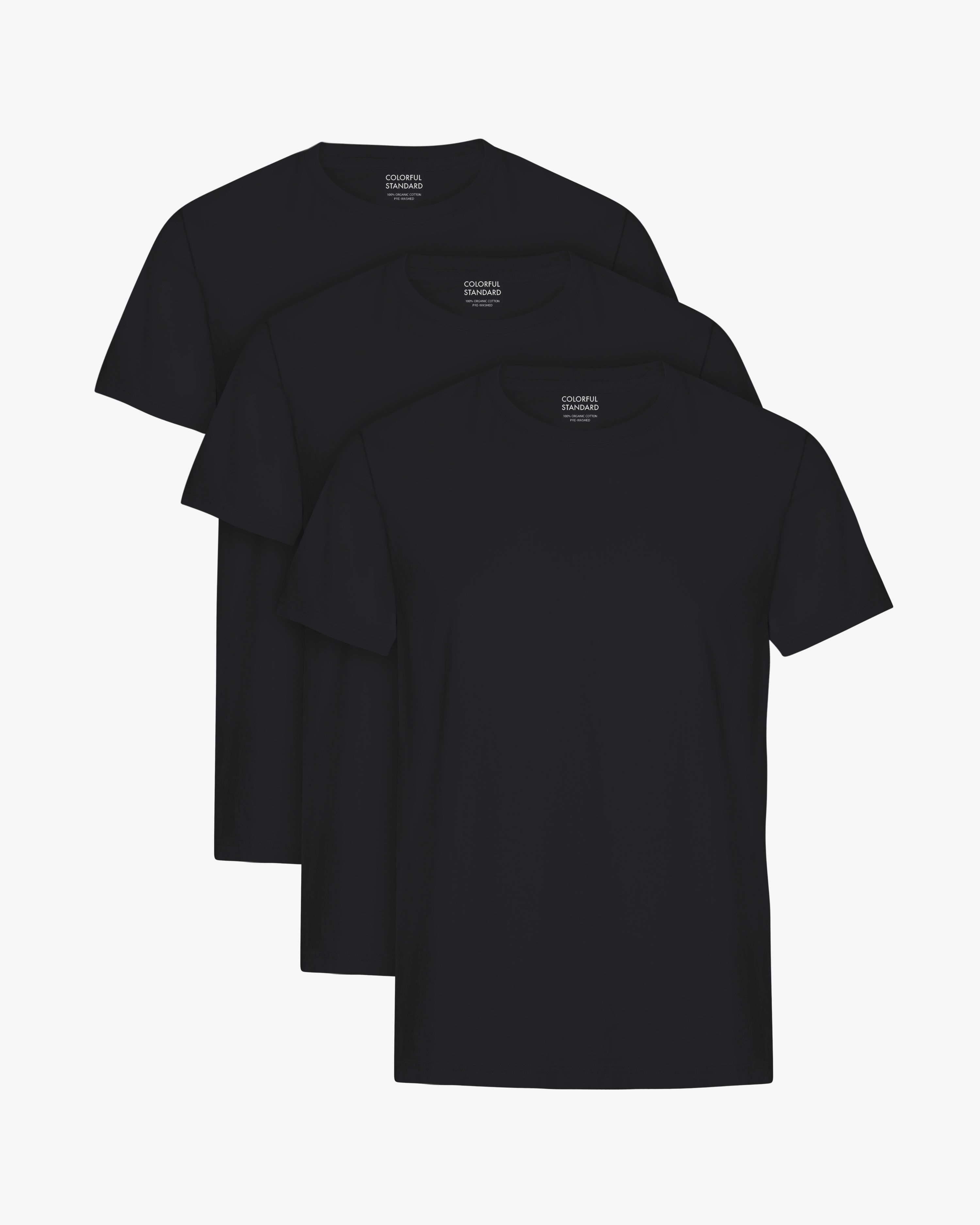 Classic Organic Tee - Deep Black (3-Pack)