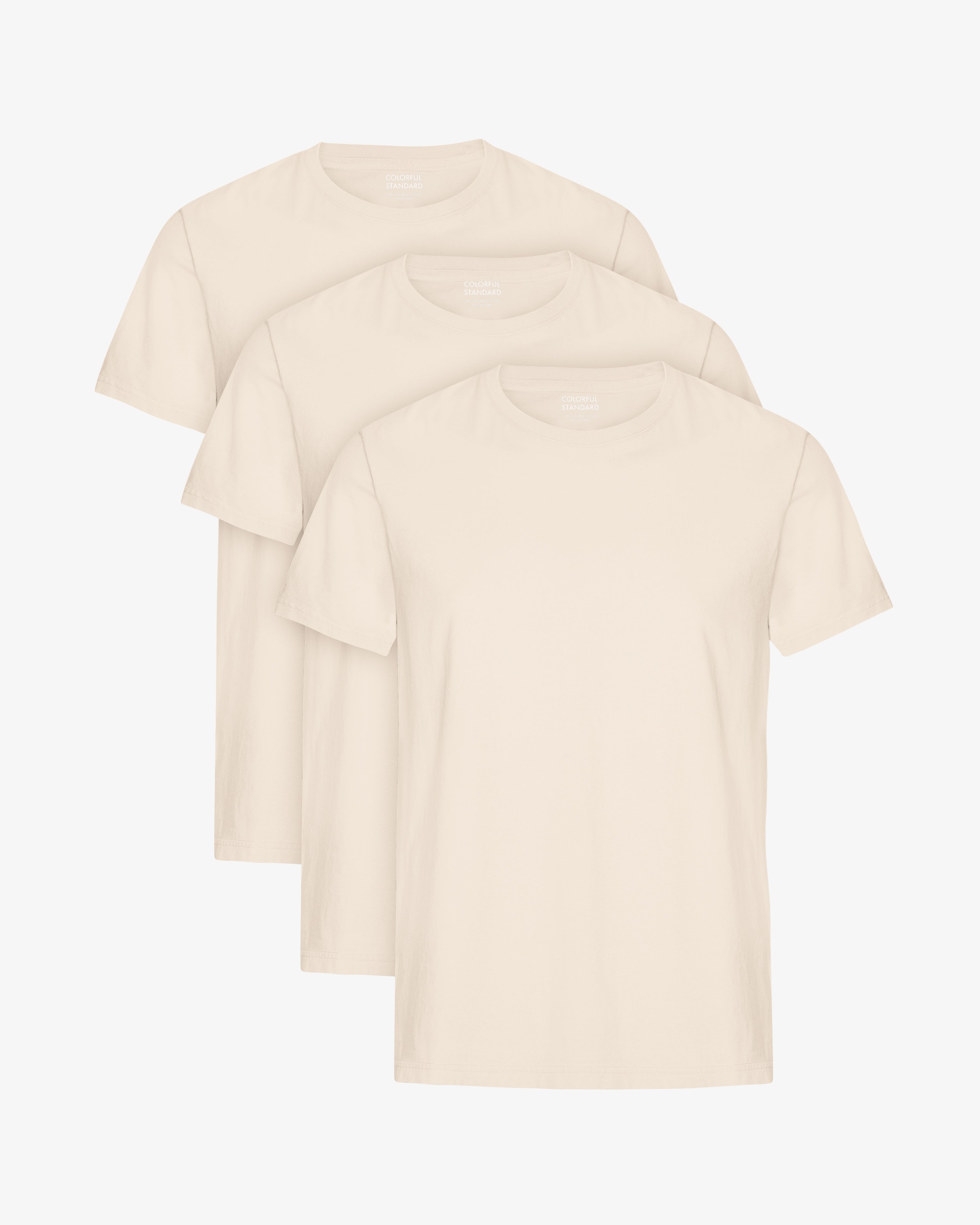 Classic Organic Tee - Ivory White (3-Pack)