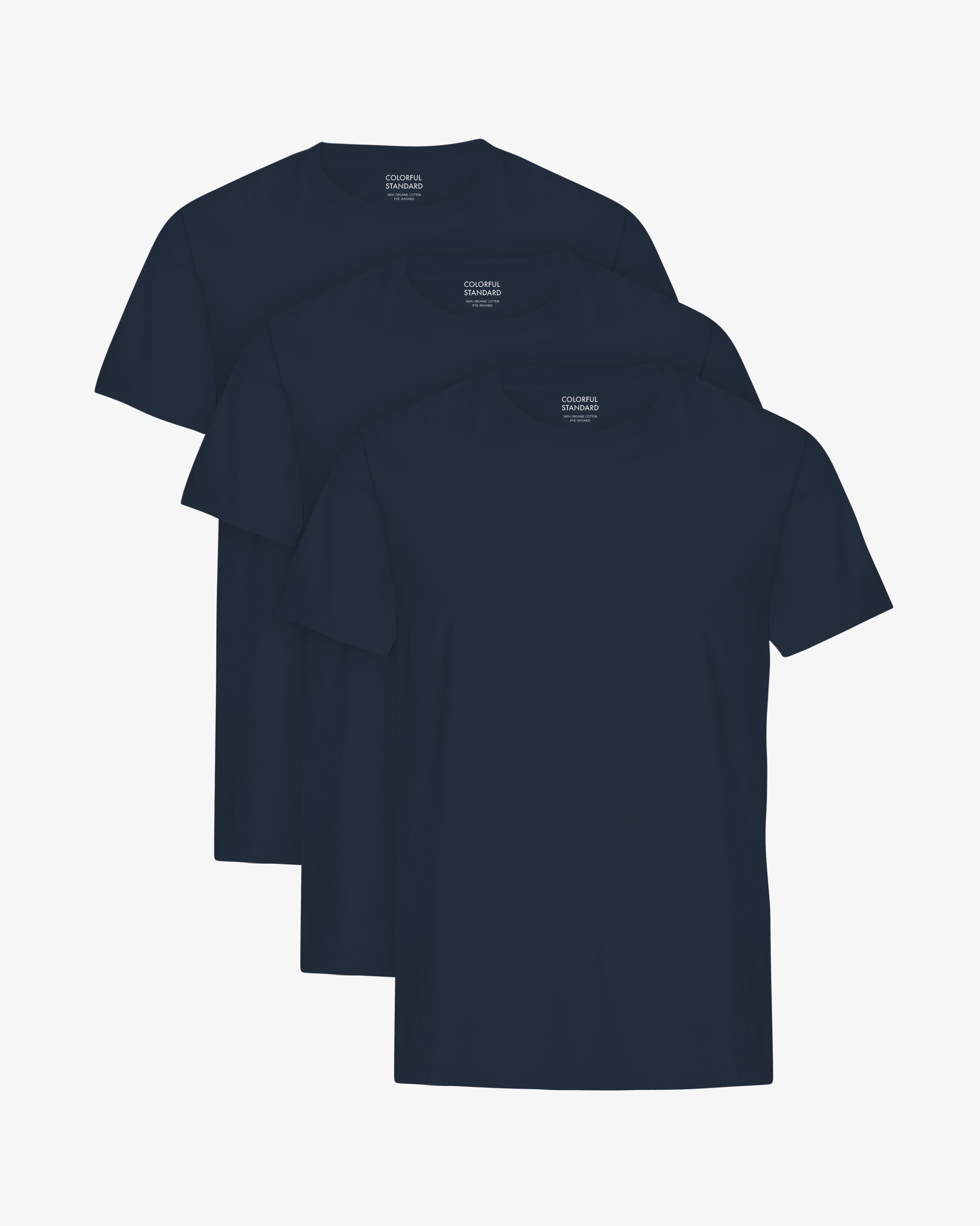Classic Organic Tee - Navy Blue (3-Pack)