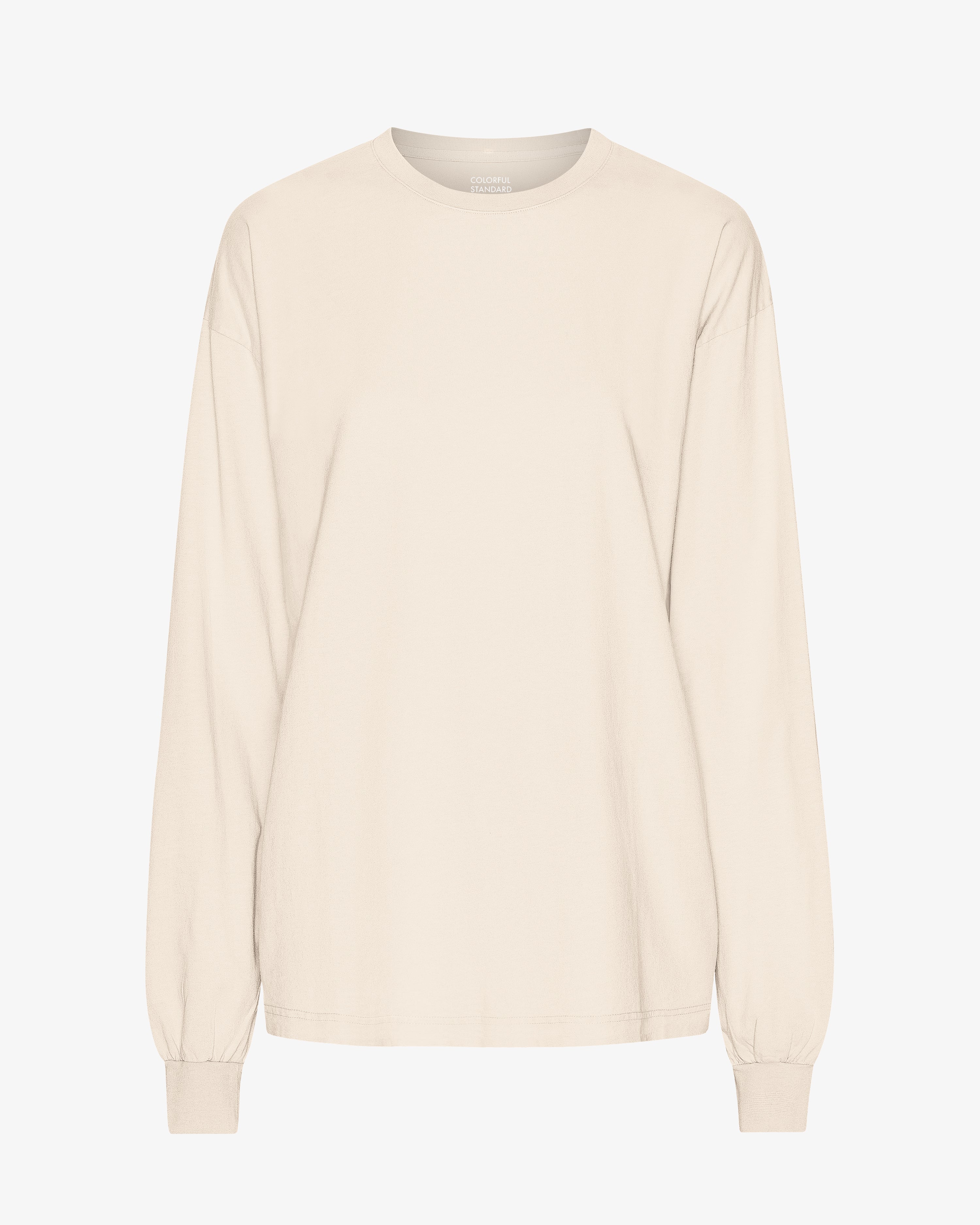 Oversized Organic LS T-Shirt - Ivory White