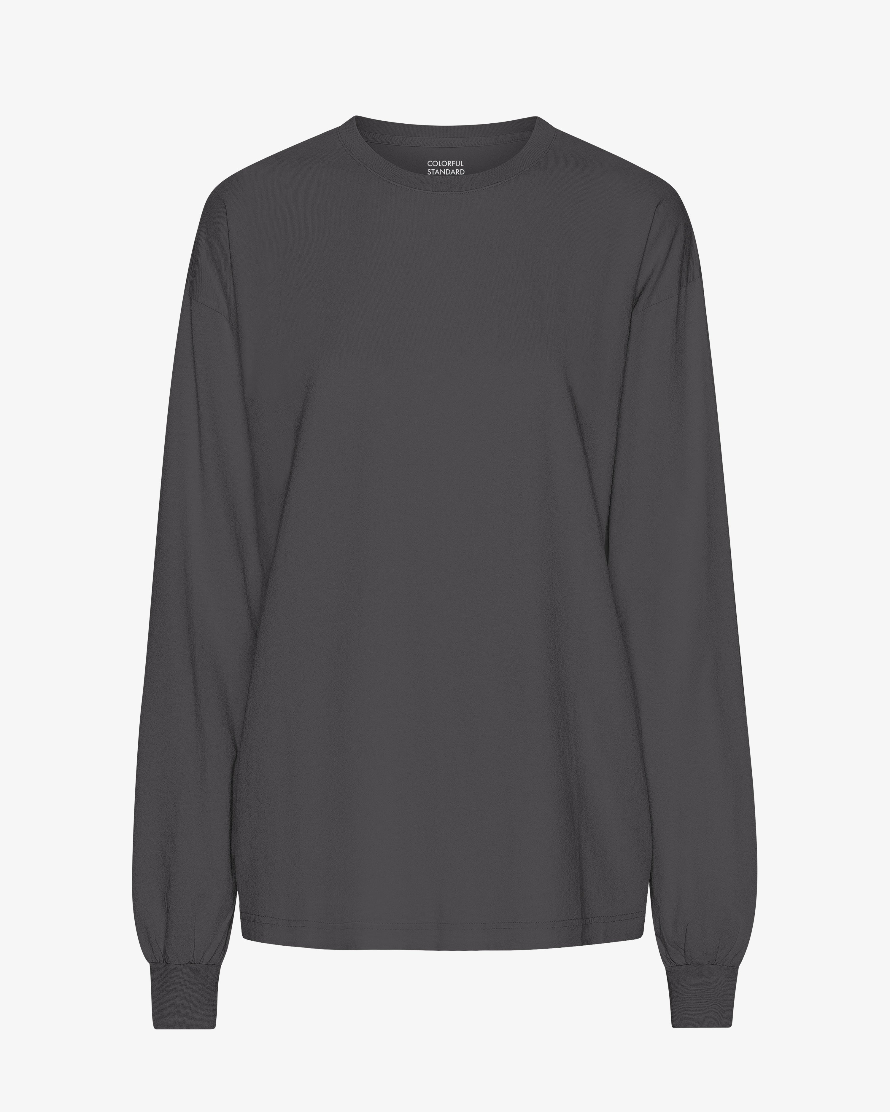 Oversized Organic LS T-Shirt - Lava Grey