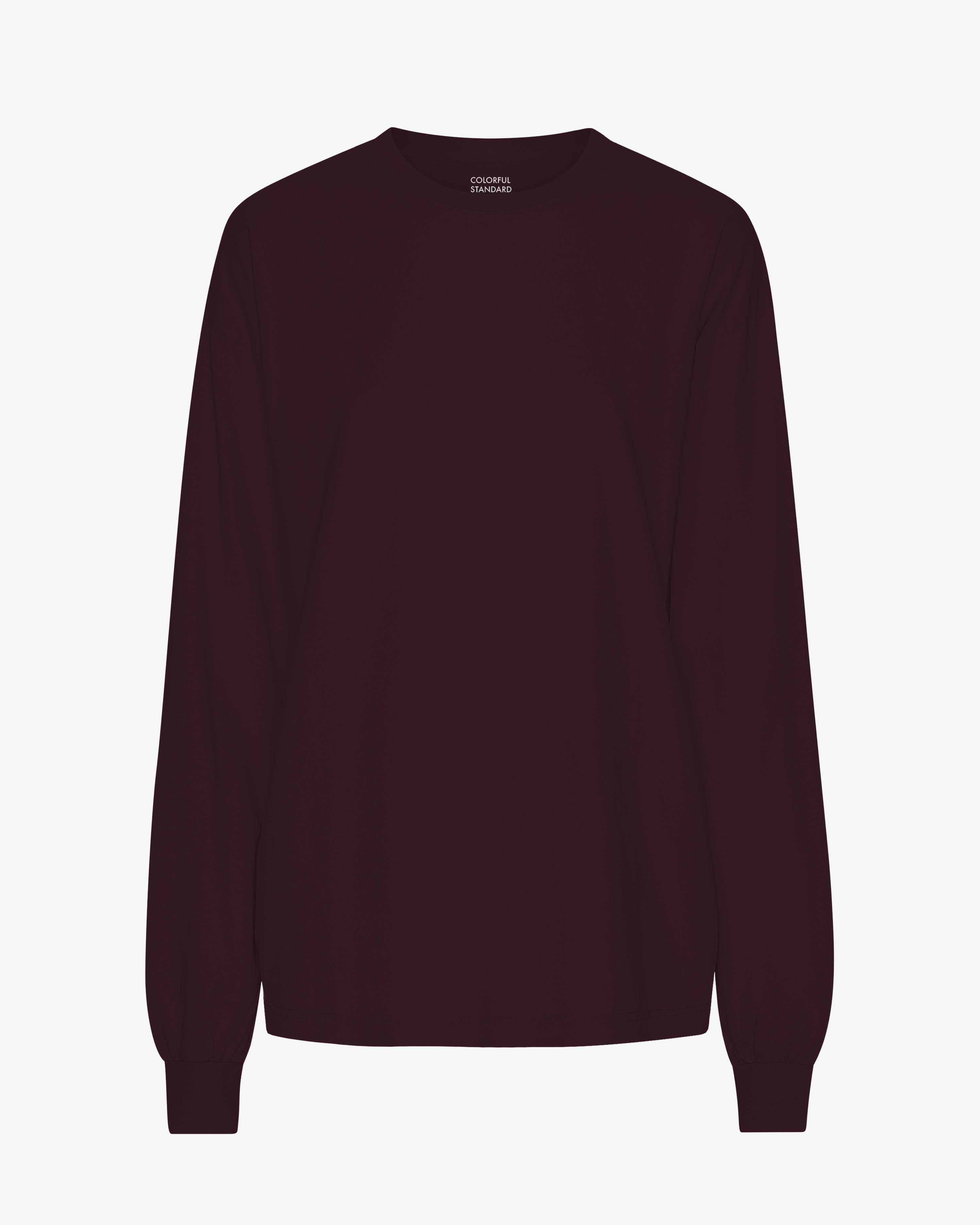 Oversized Organic LS T-Shirt - Oxblood Red