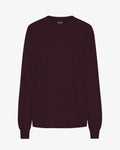 Oversized Organic LS T-Shirt - Oxblood Red