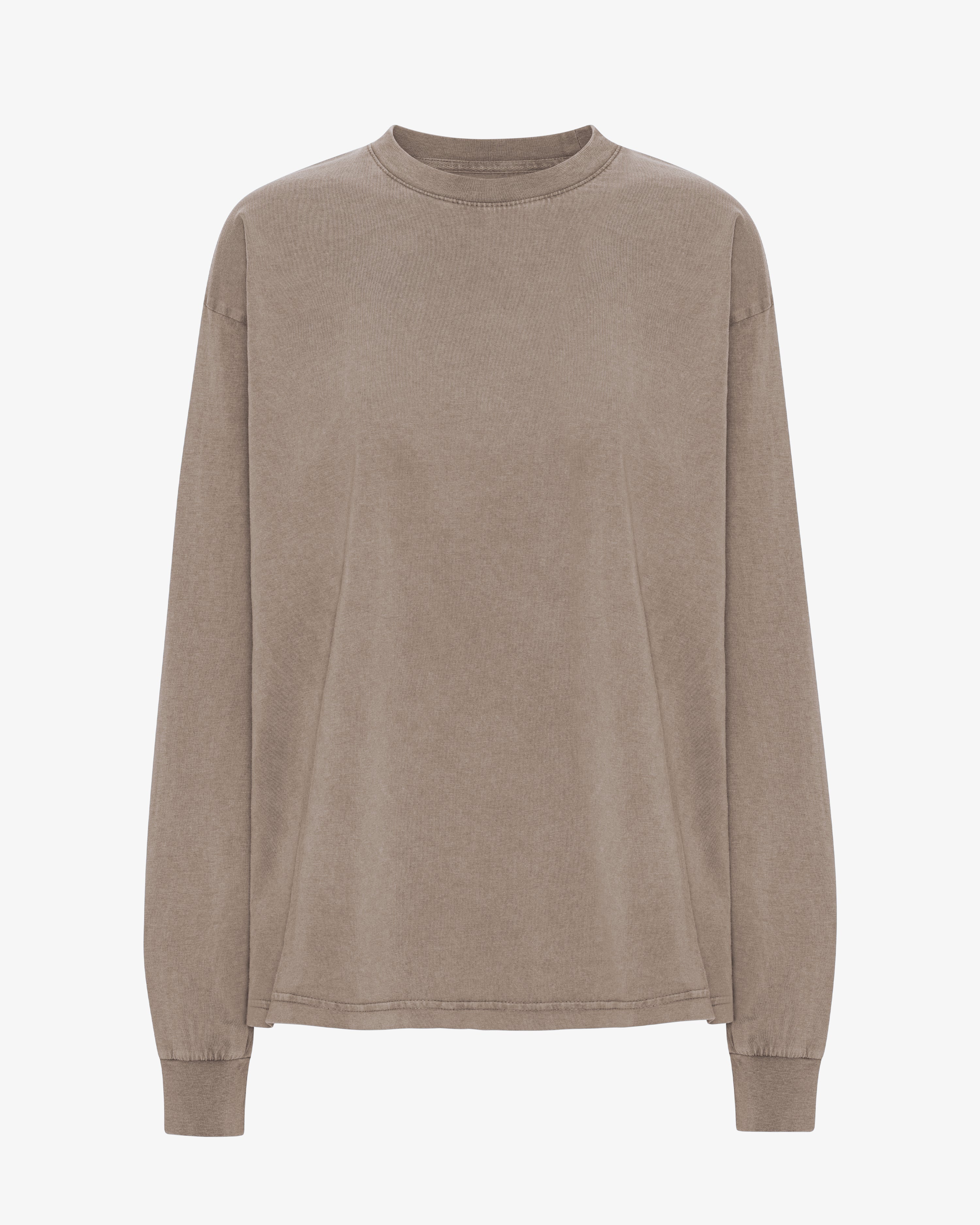 Oversized Organic LS T-Shirt - Faded Khaki