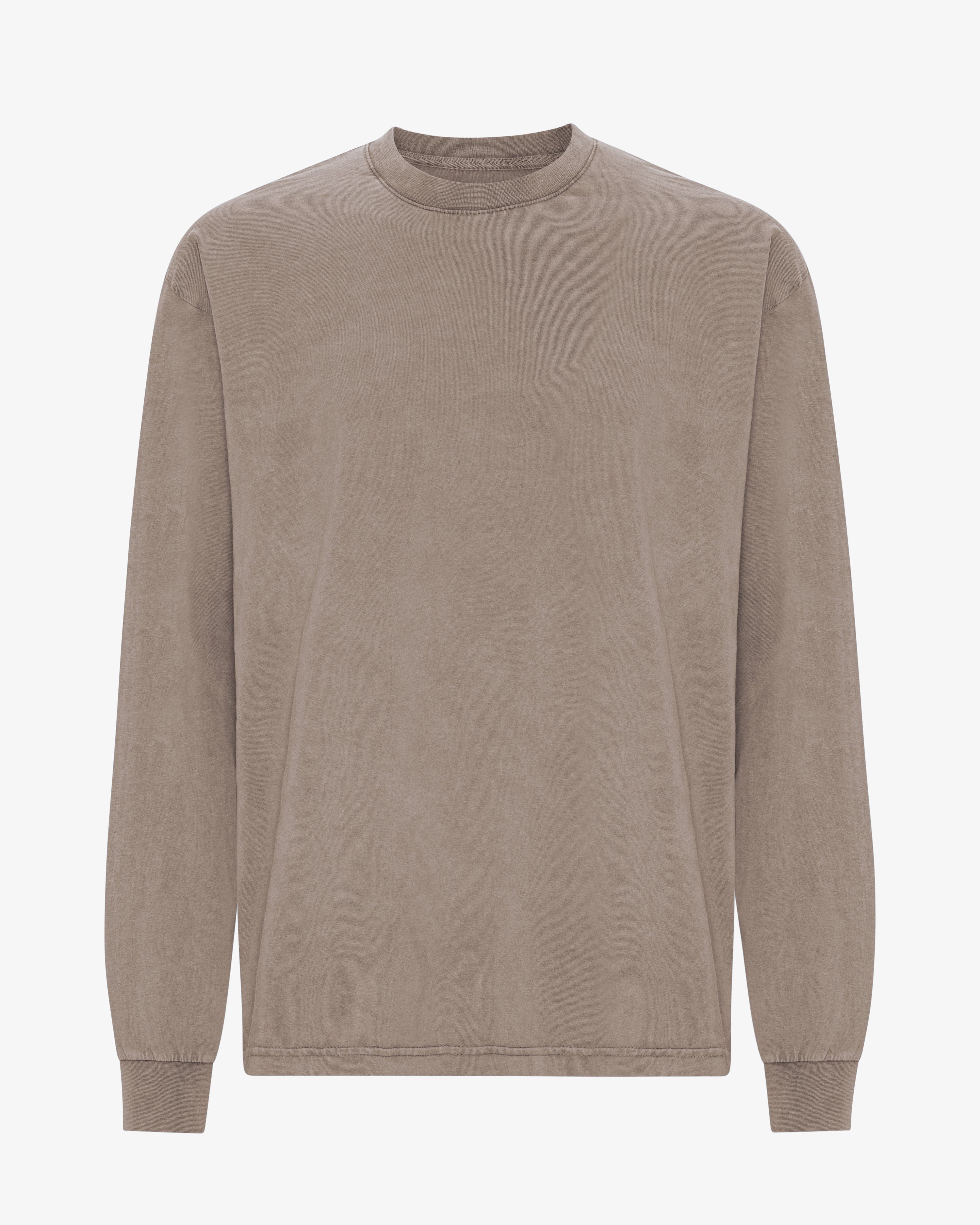 Oversized Organic LS T-Shirt - Faded Khaki
