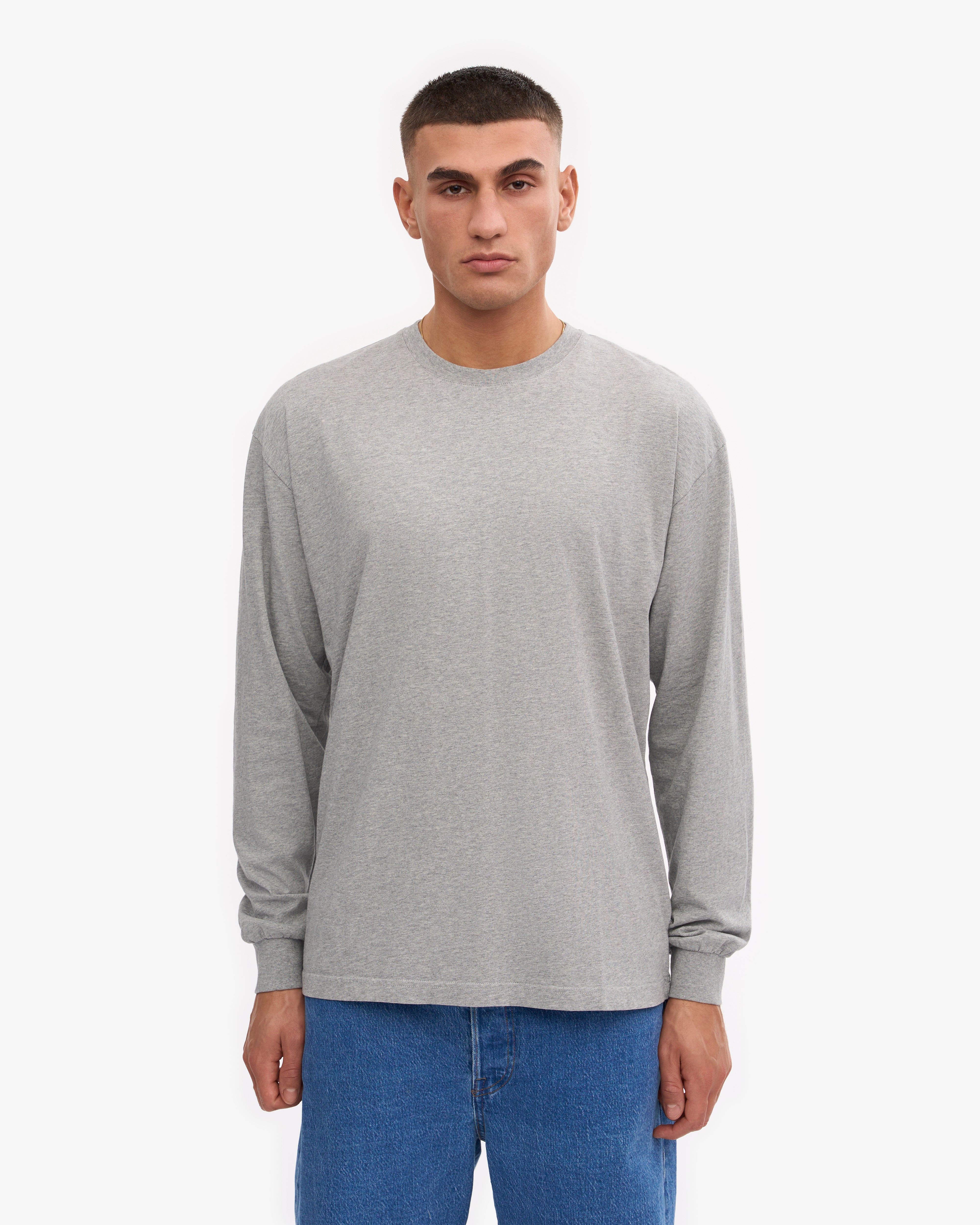 Oversized Organic LS T-Shirt - Faded Khaki