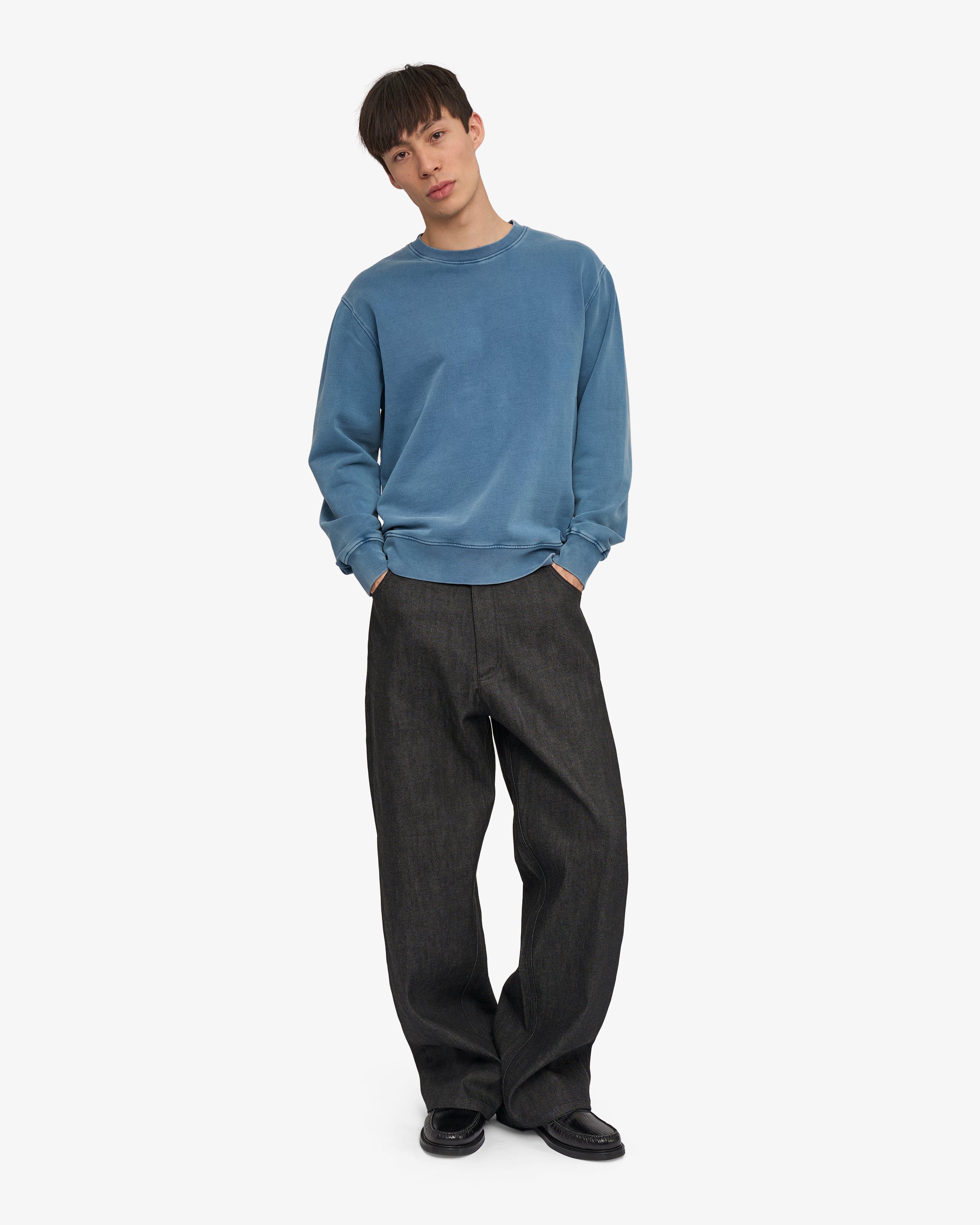 Classic Organic Crew - Faded Indigo