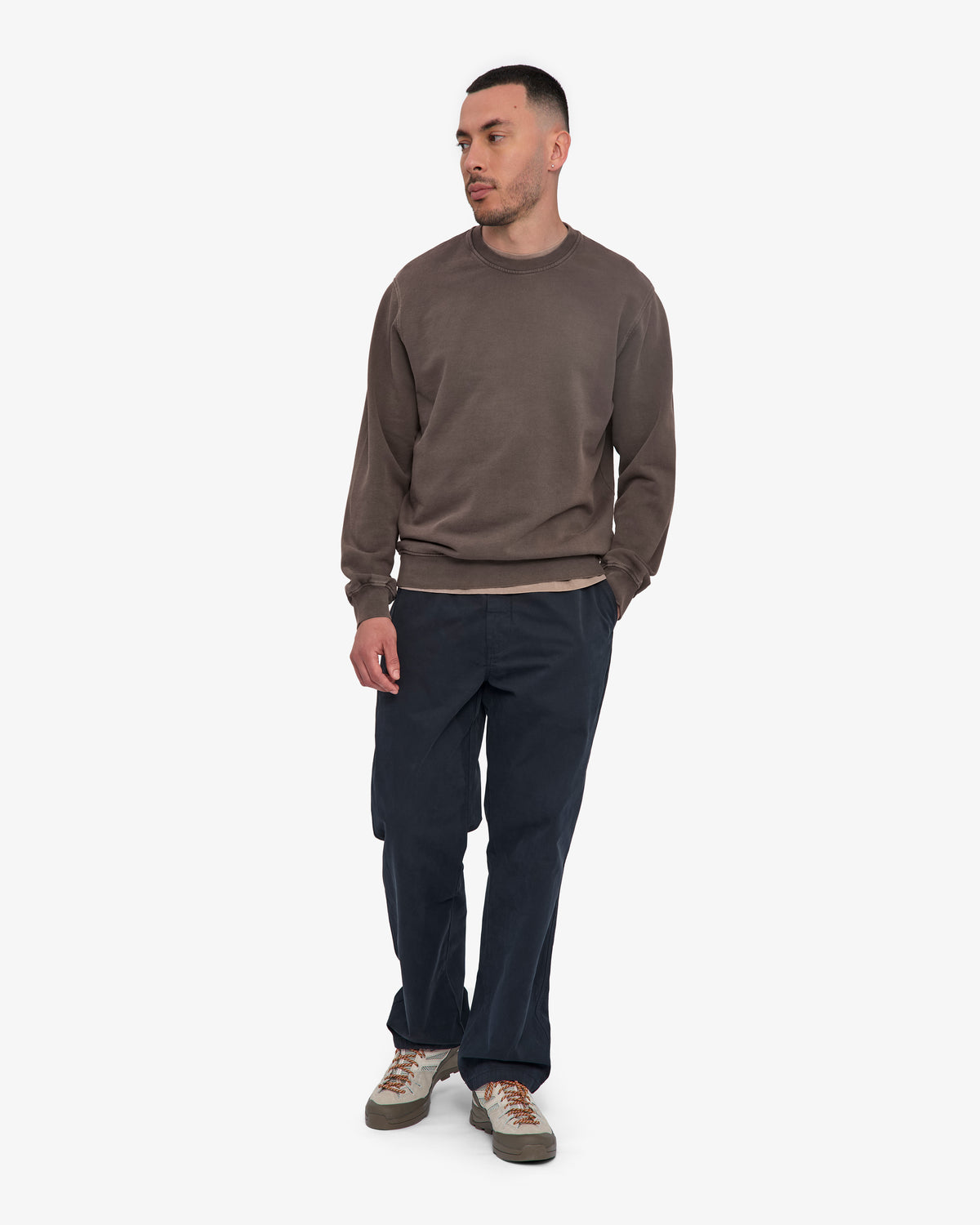Classic Organic Crew - Faded Mud