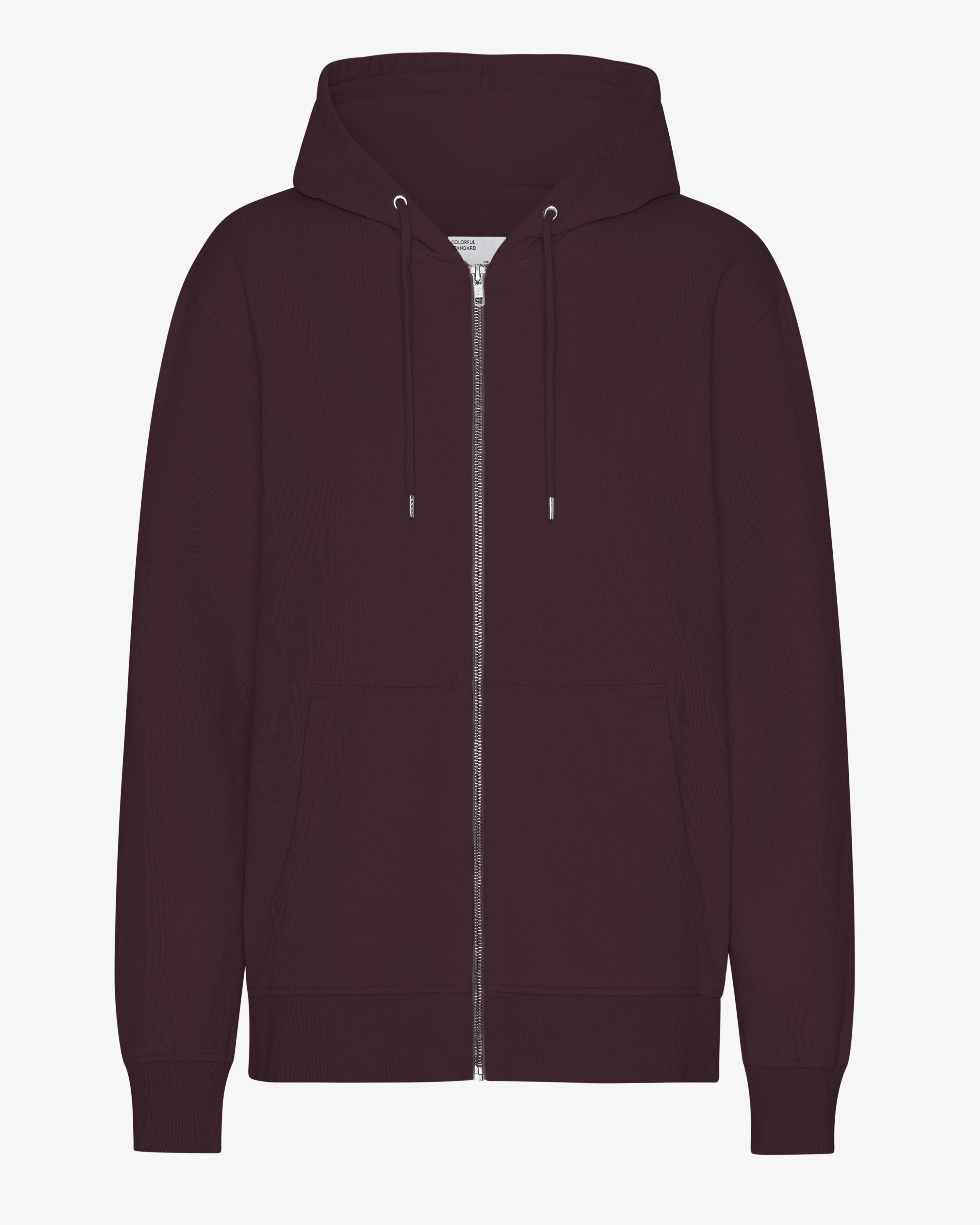 Classic Organic Zip Hood - Oxblood Red