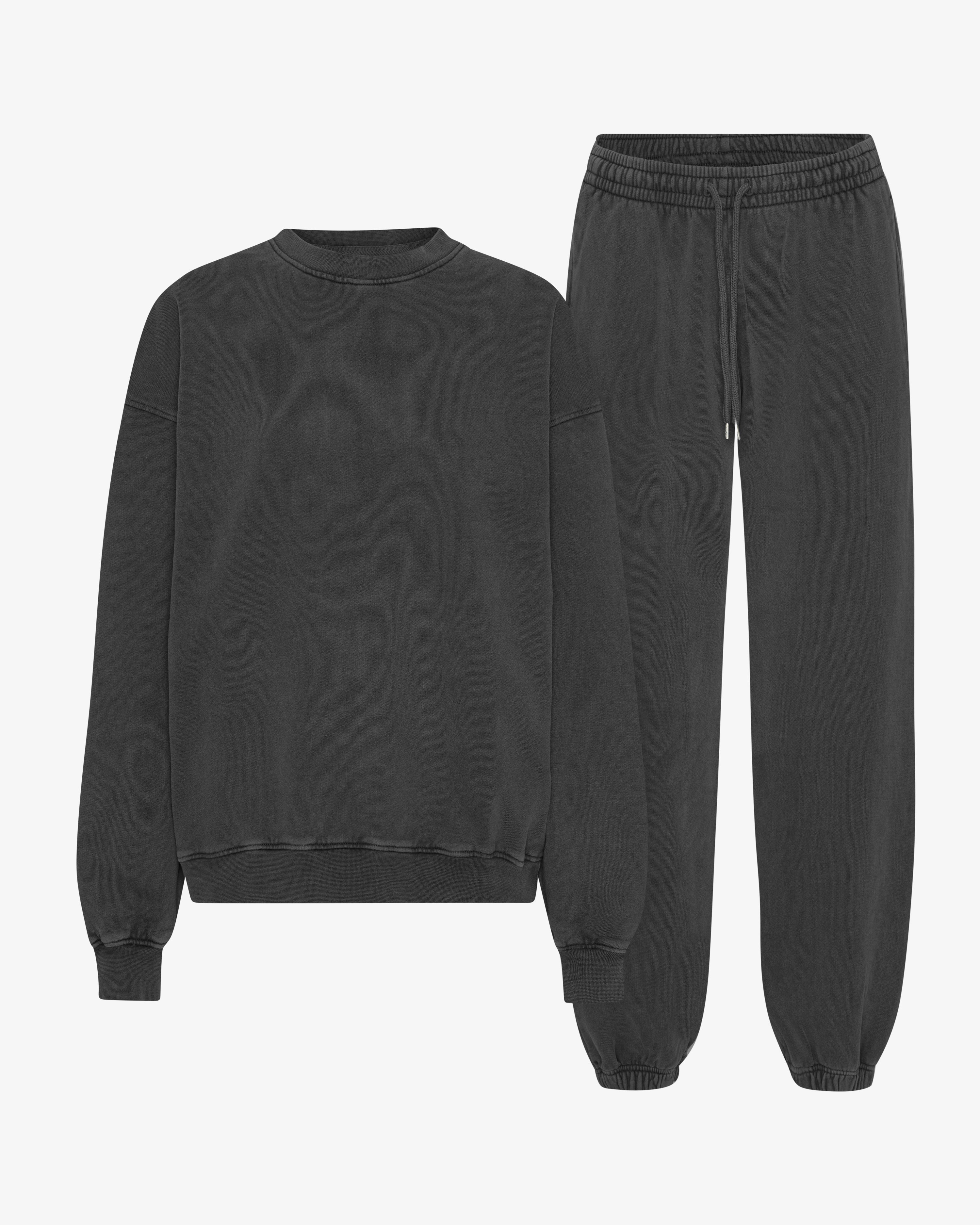 Organic Relaxed Sweatsuit - Faded Black