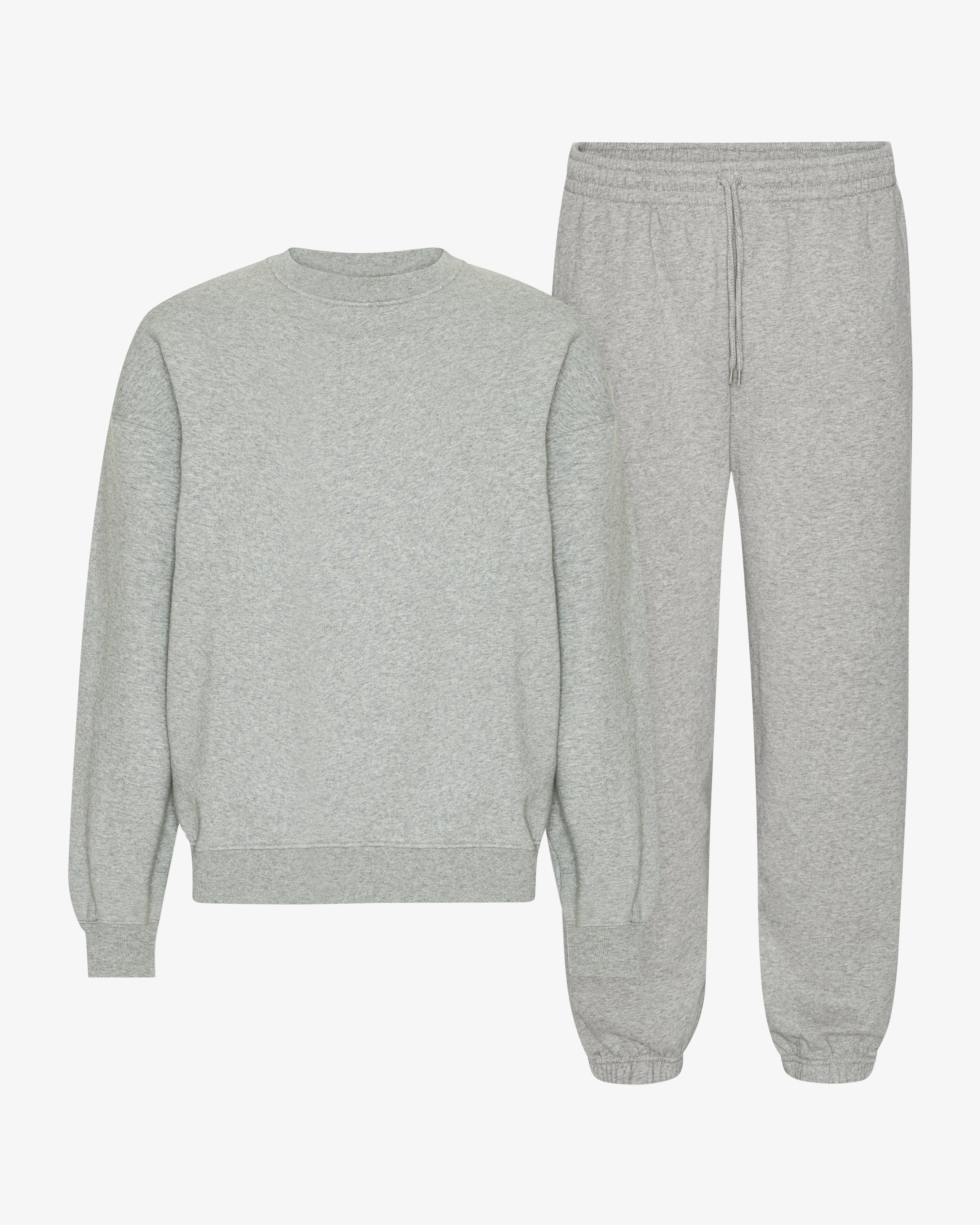 Organic Relaxed Sweatsuit - Heather Grey