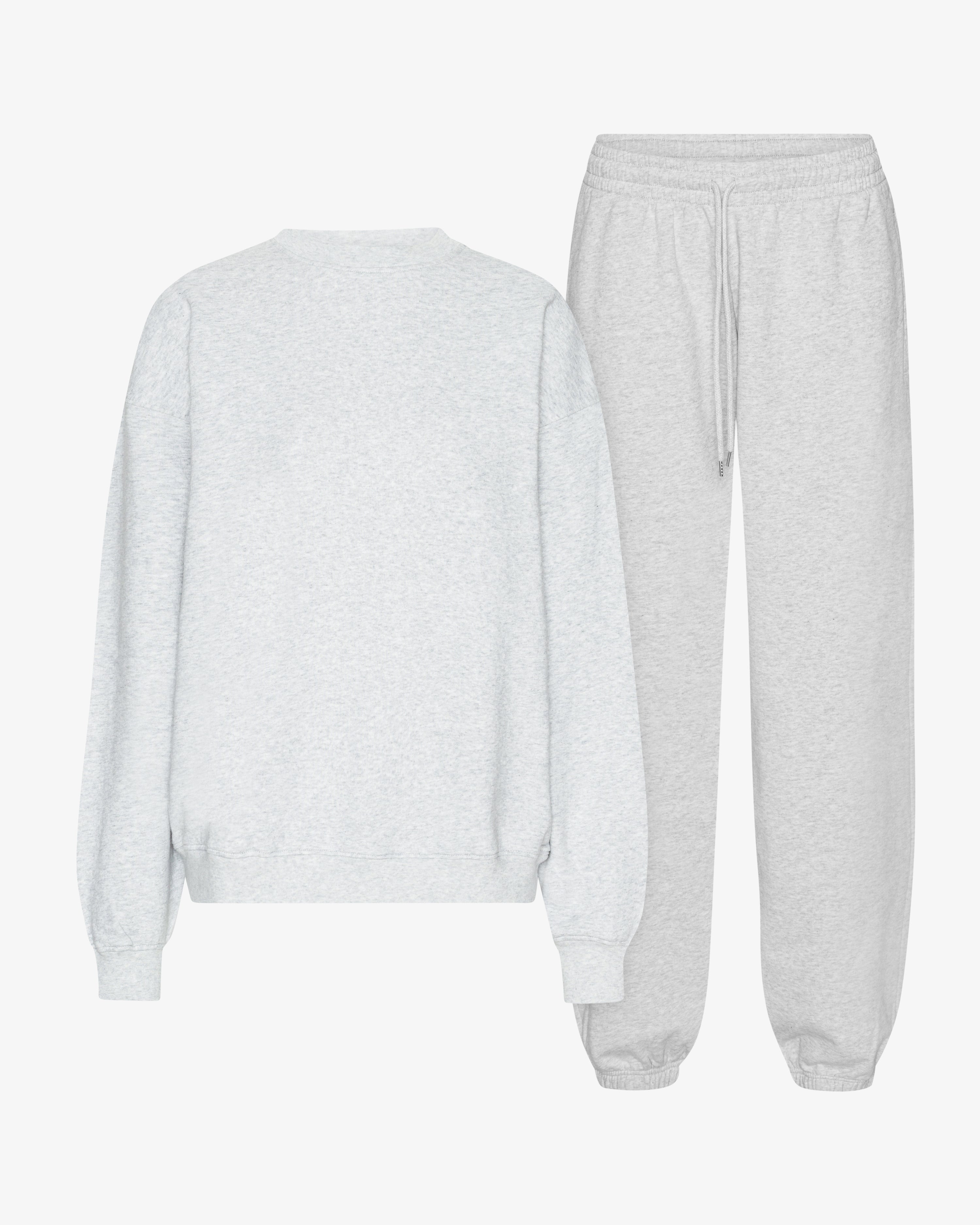 Organic Relaxed Sweatsuit - Snow Melange