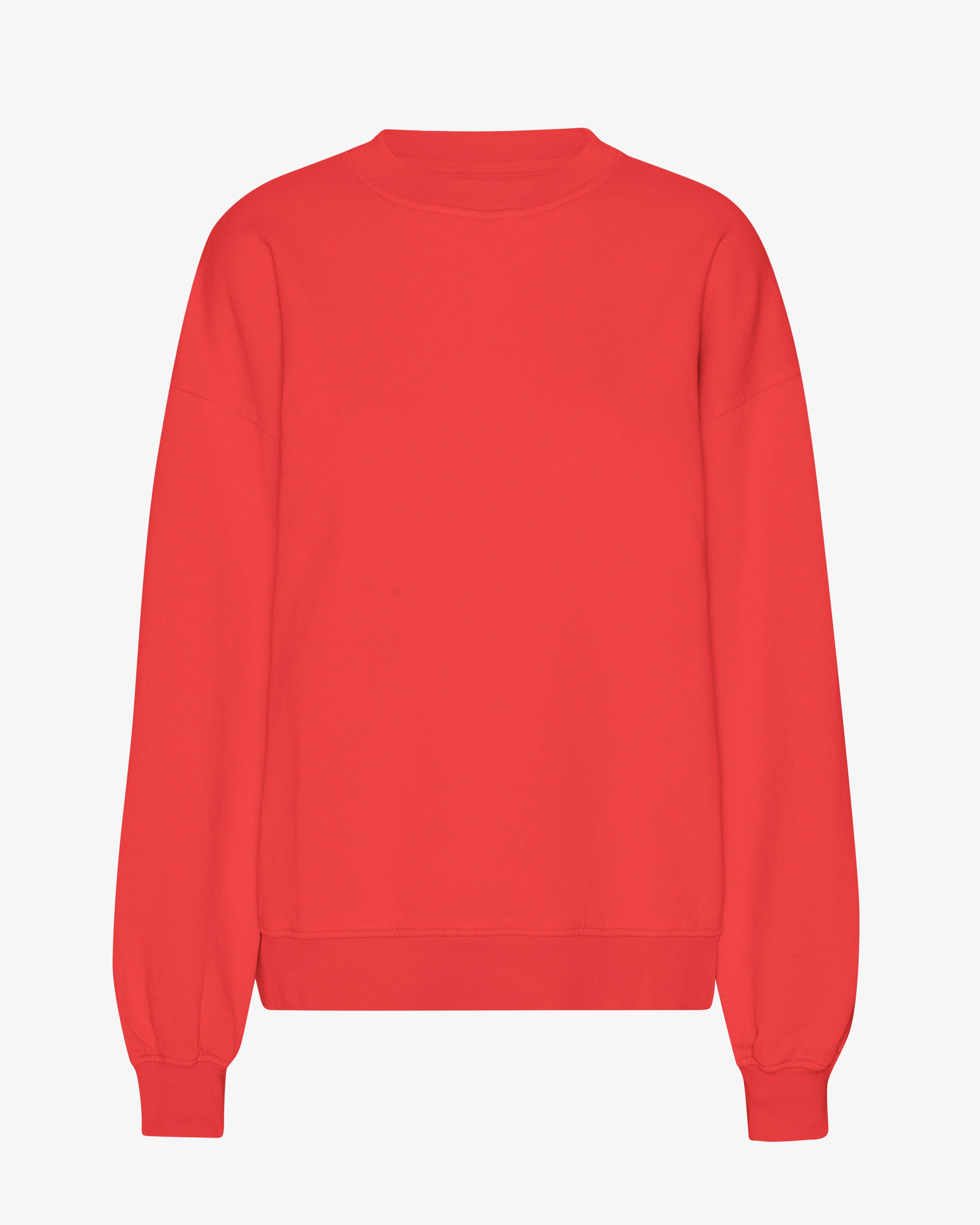 Organic Oversized Crew - Red Tangerine