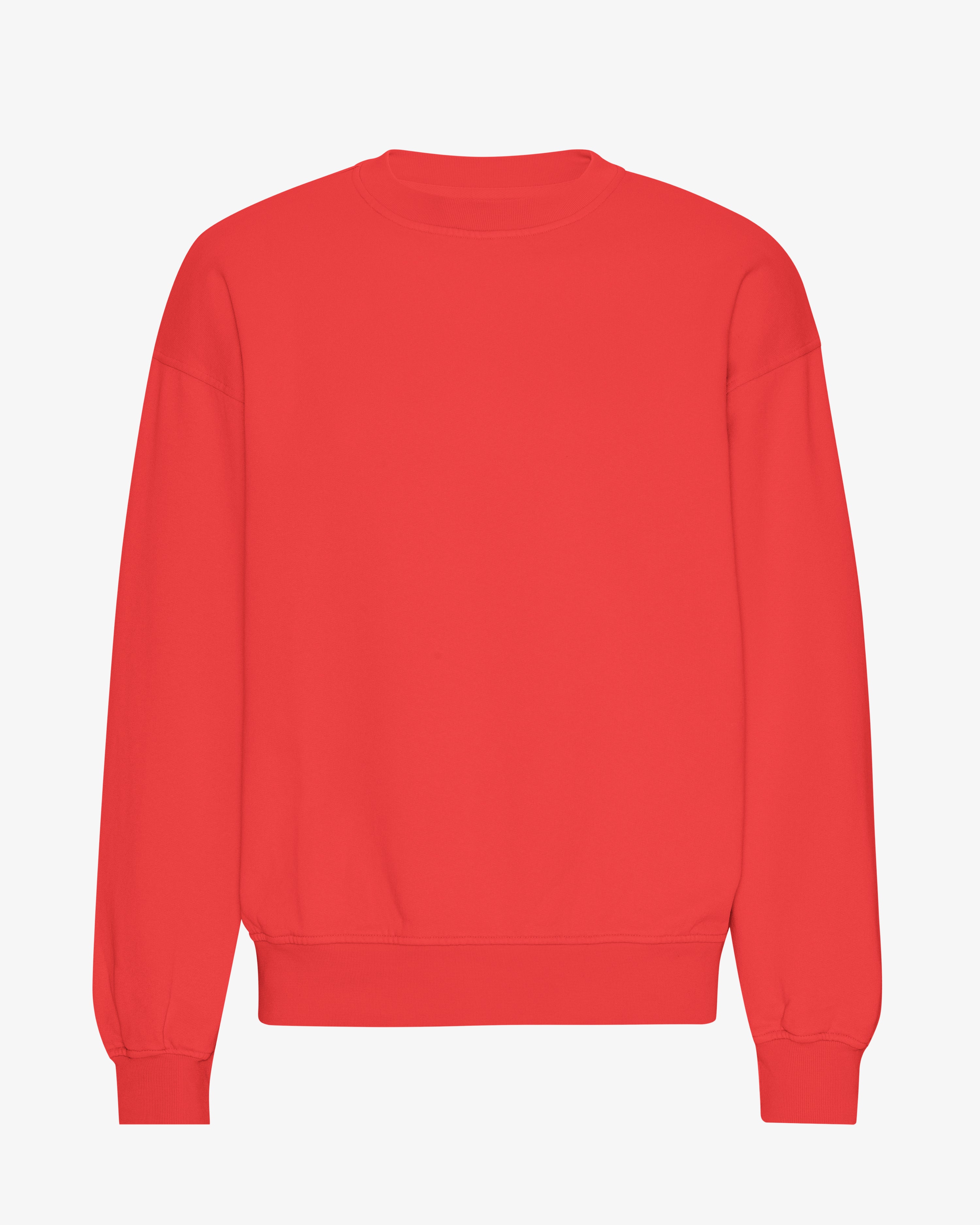 Organic Oversized Crew - Red Tangerine
