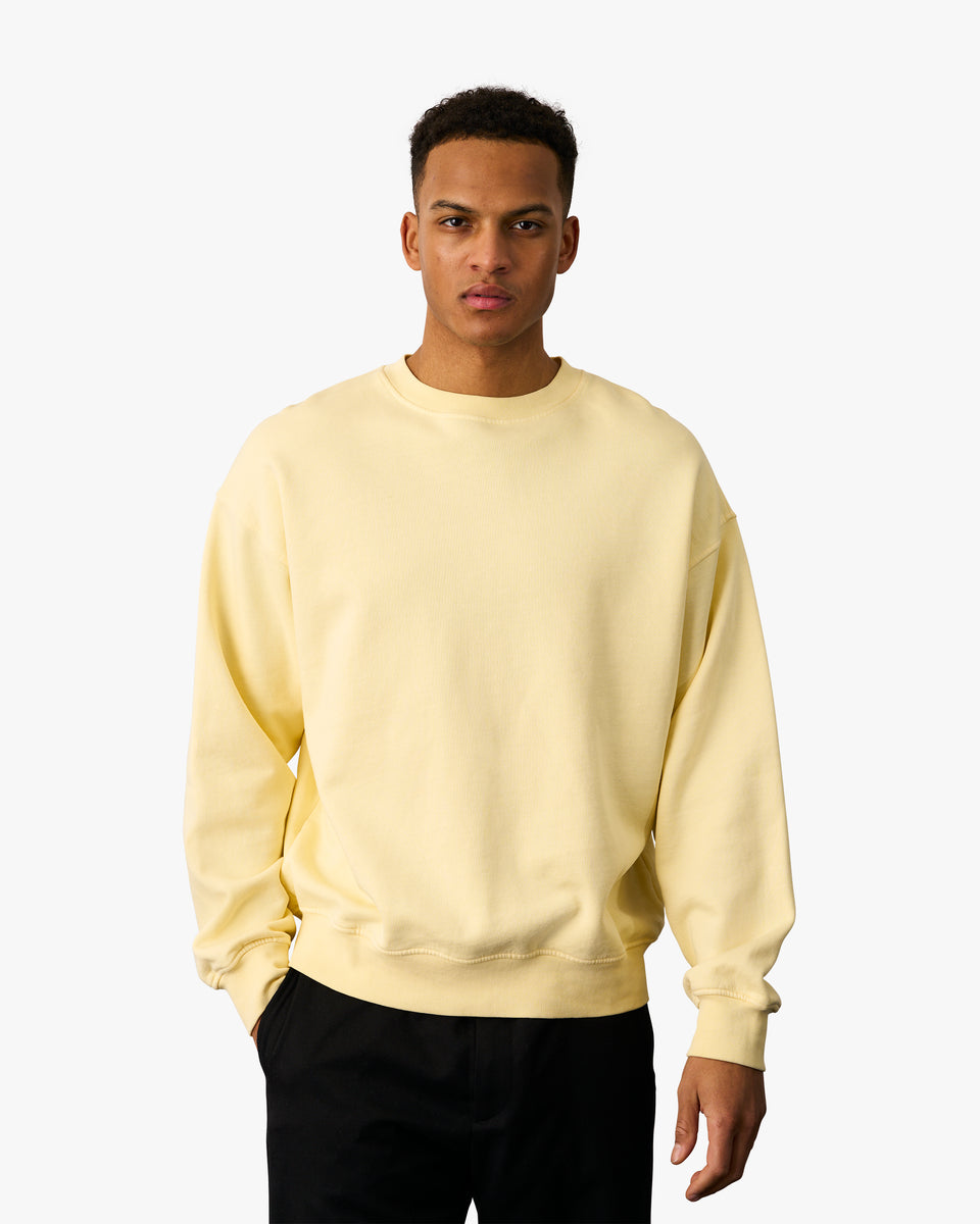 Pale yellow crew neck sale