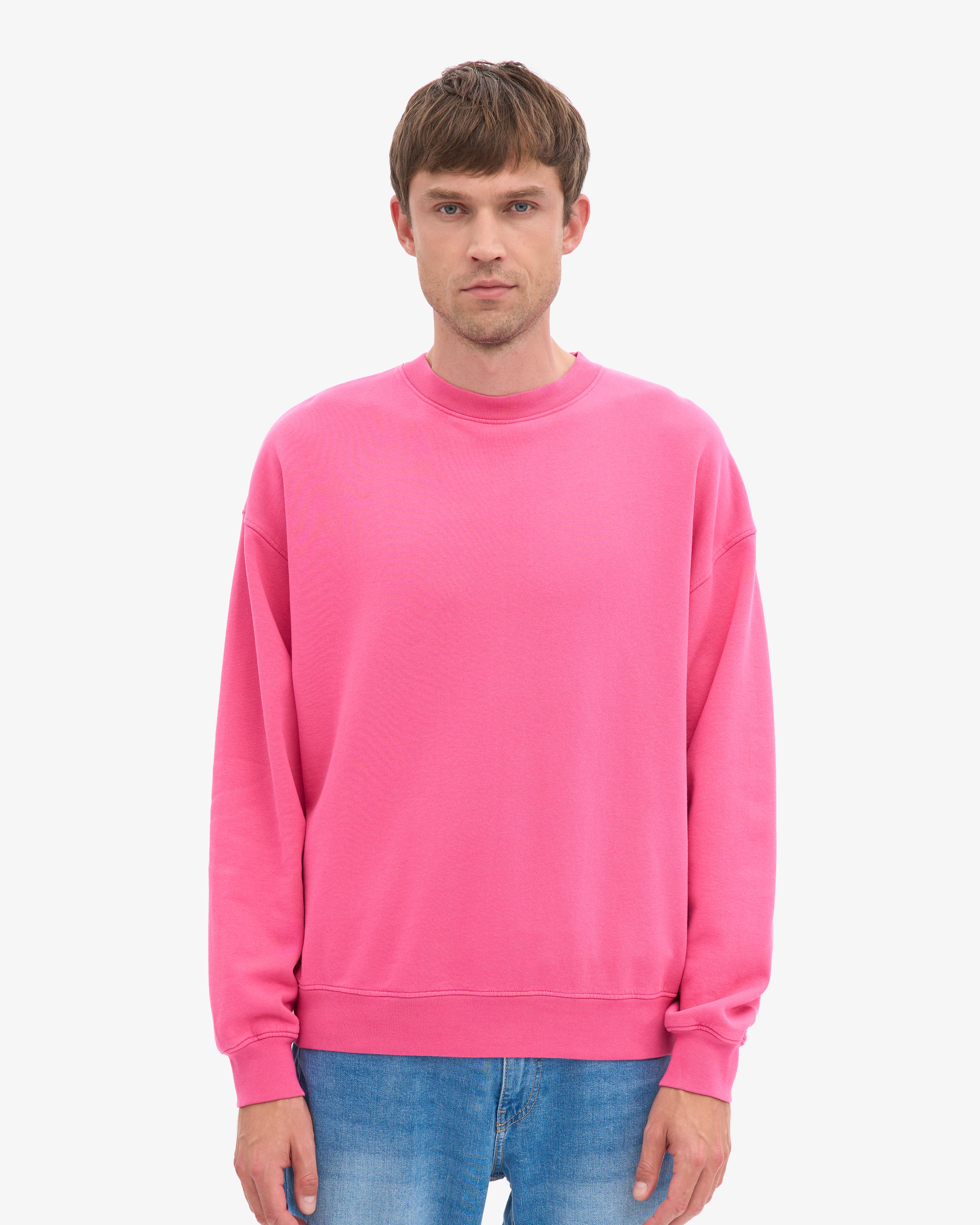 Organic Oversized Crew - Bubblegum Pink