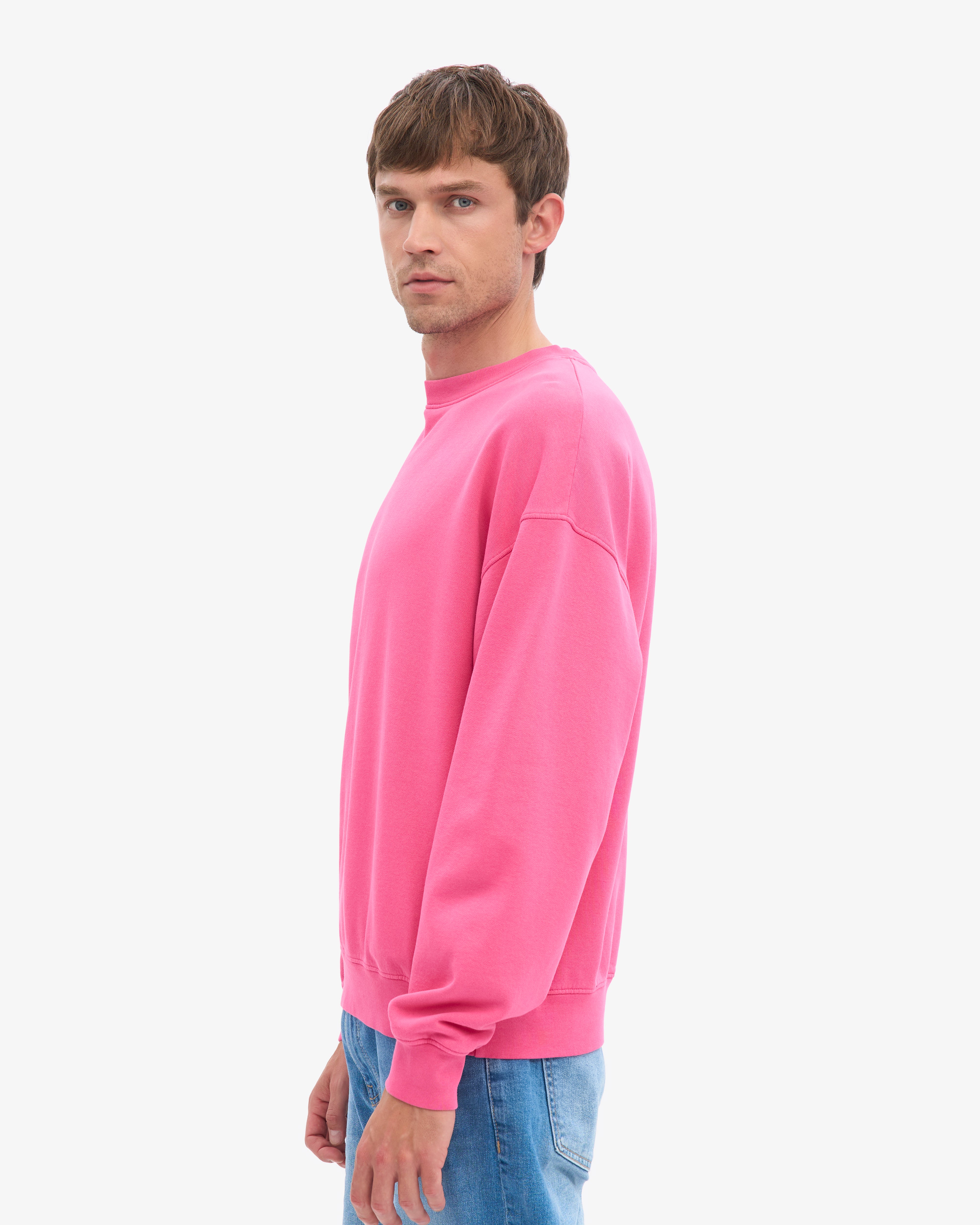 Organic Oversized Crew - Bubblegum Pink