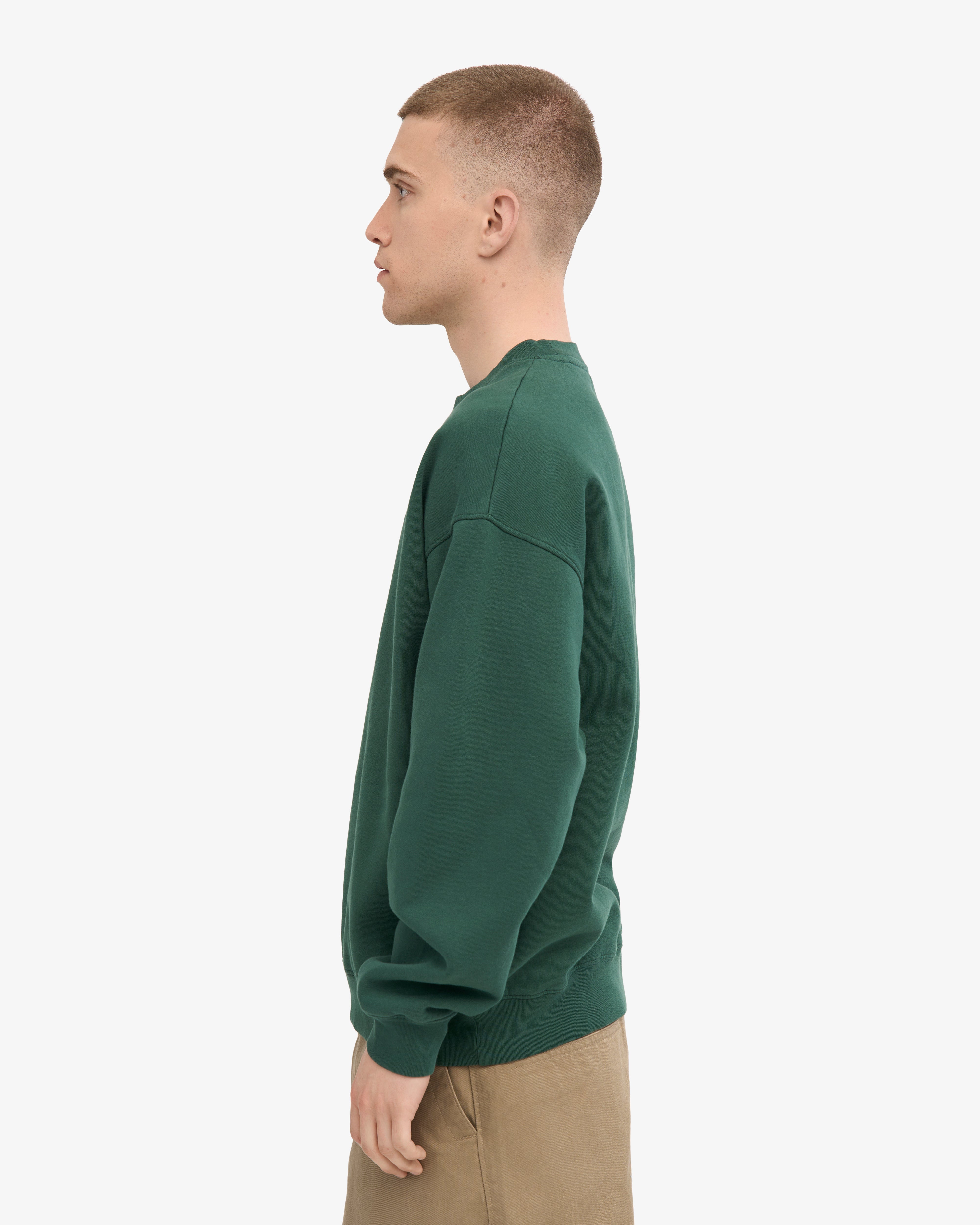 Organic Oversized Crew - Emerald Green
