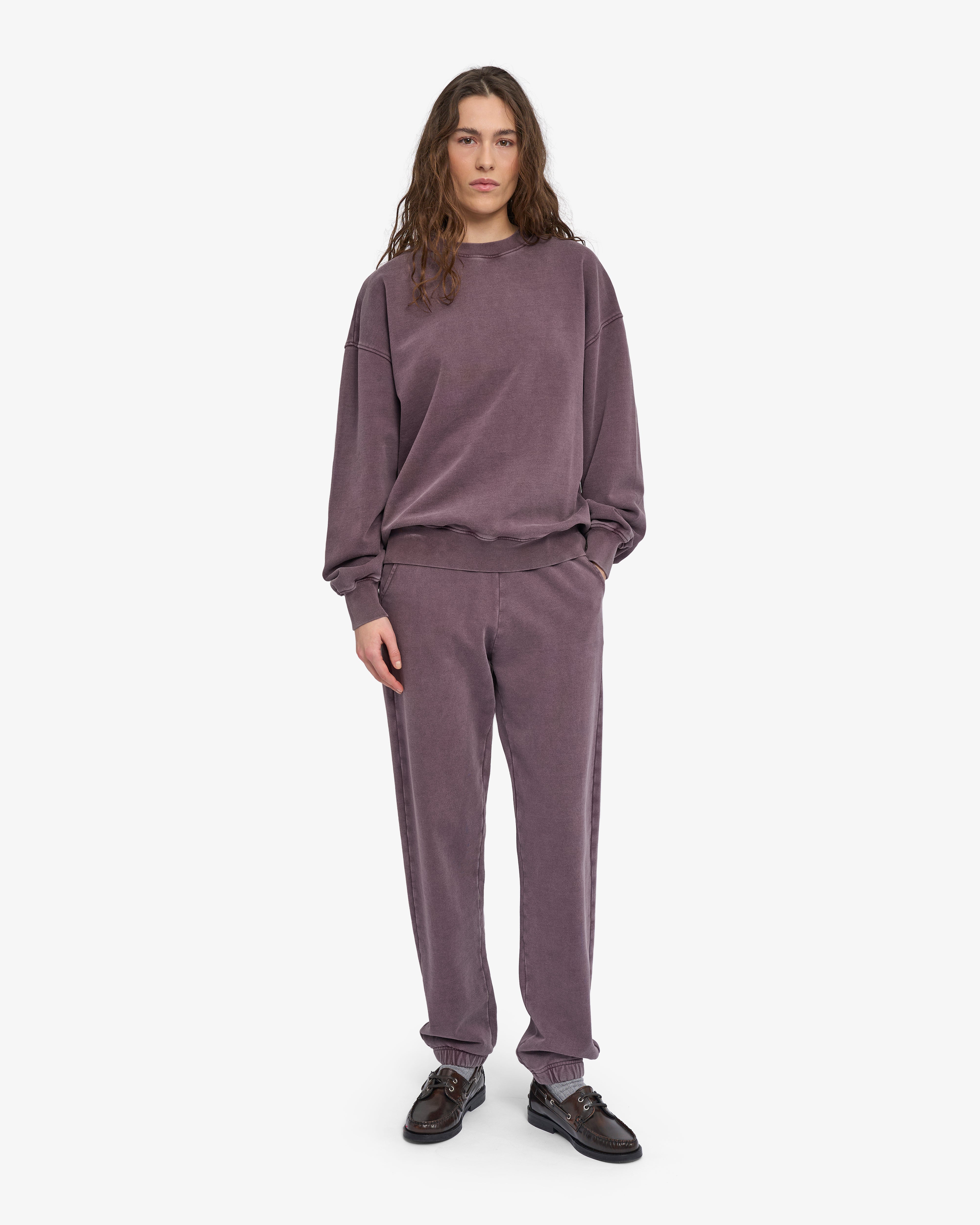 Organic Oversized Crew - Faded Grape