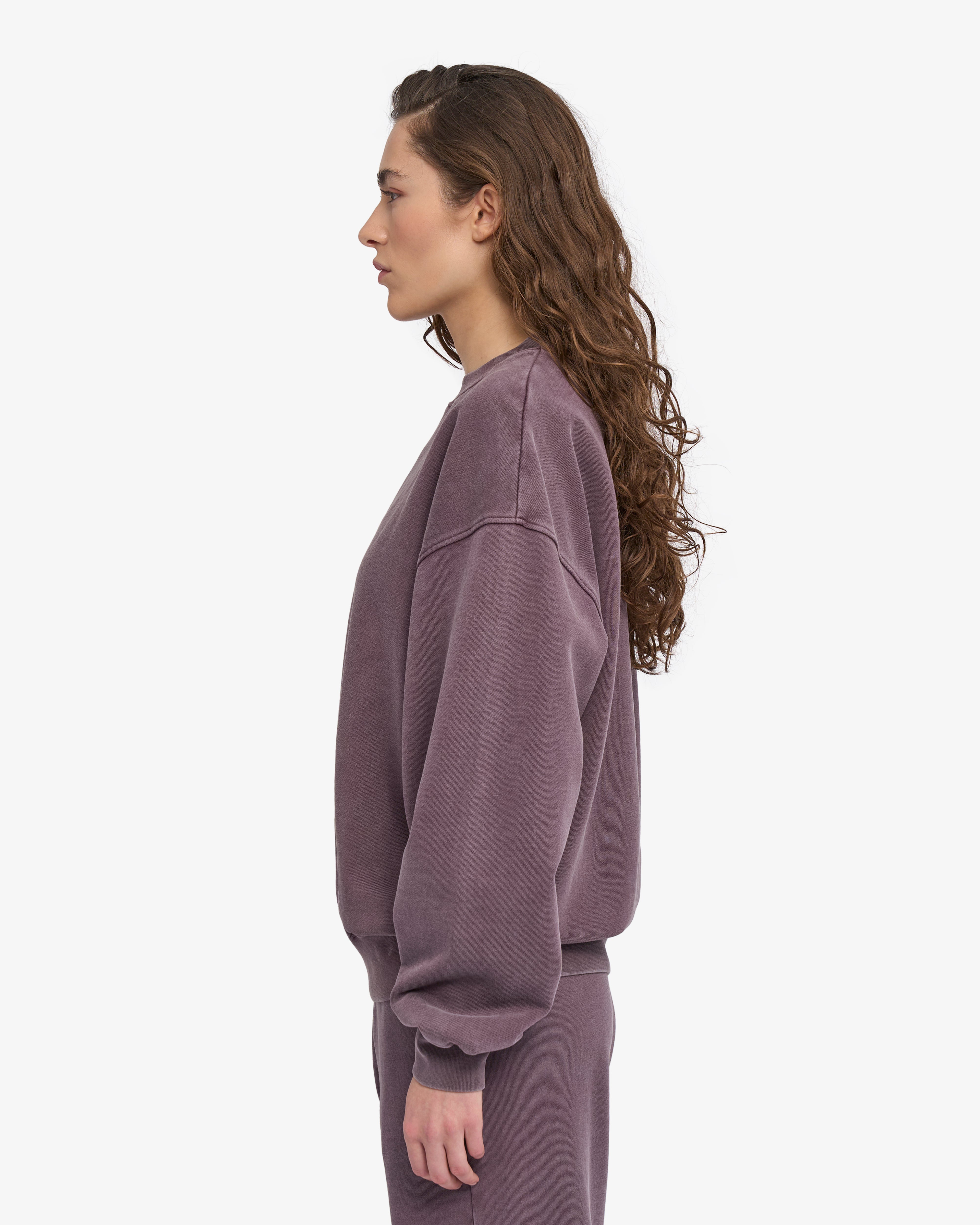 Organic Oversized Crew - Faded Grape