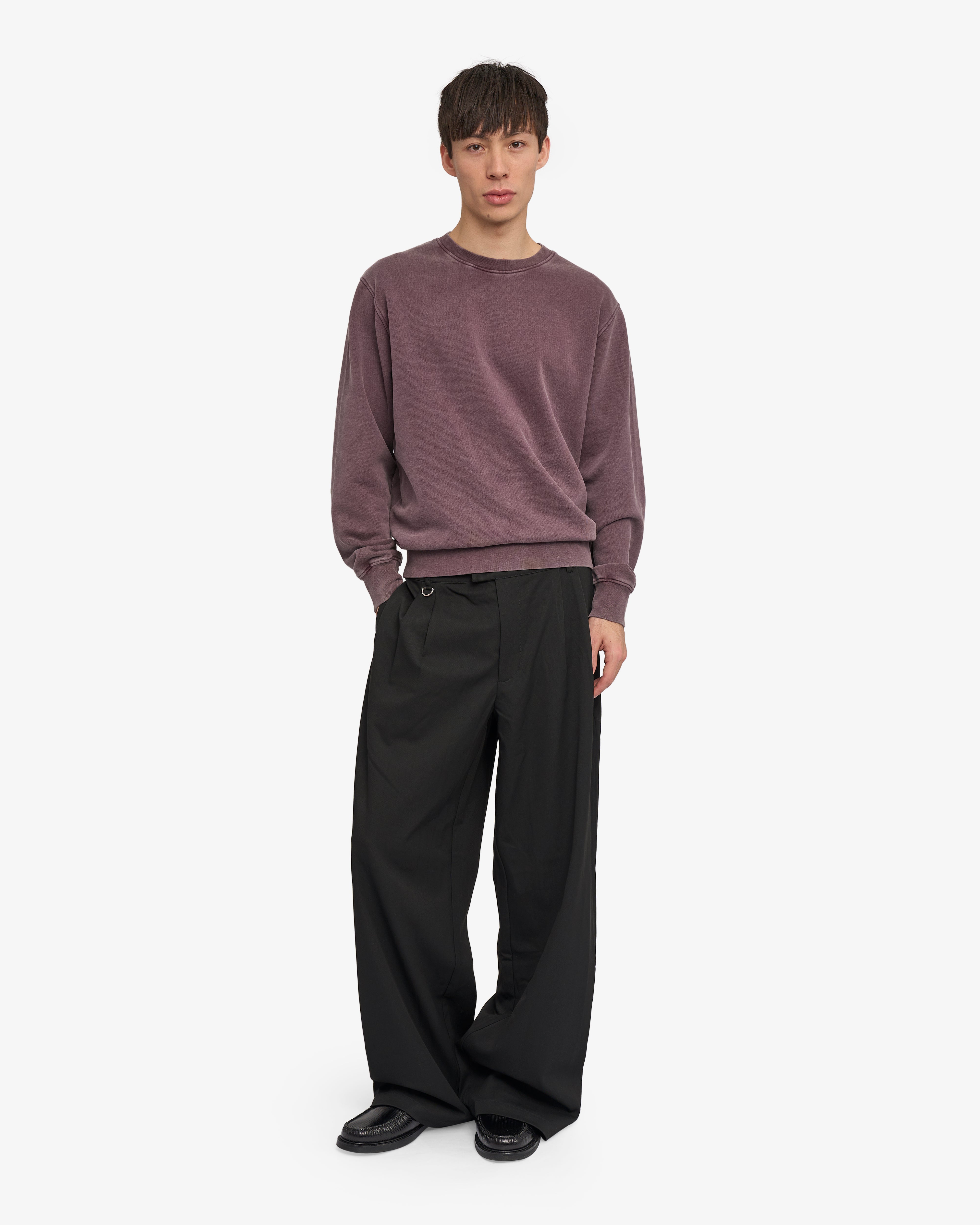Organic Oversized Crew - Faded Grape