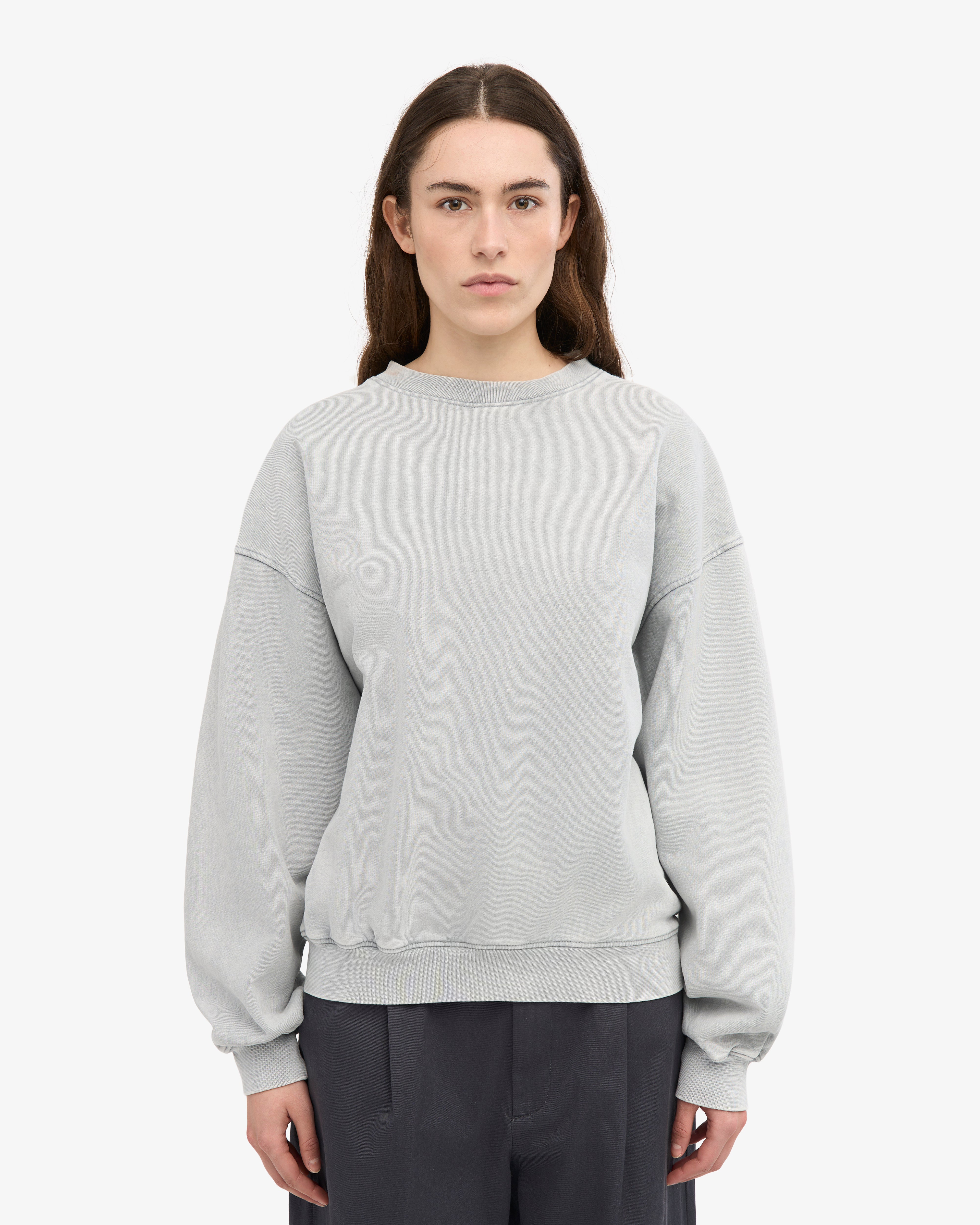 Organic Oversized Crew - Faded Grey