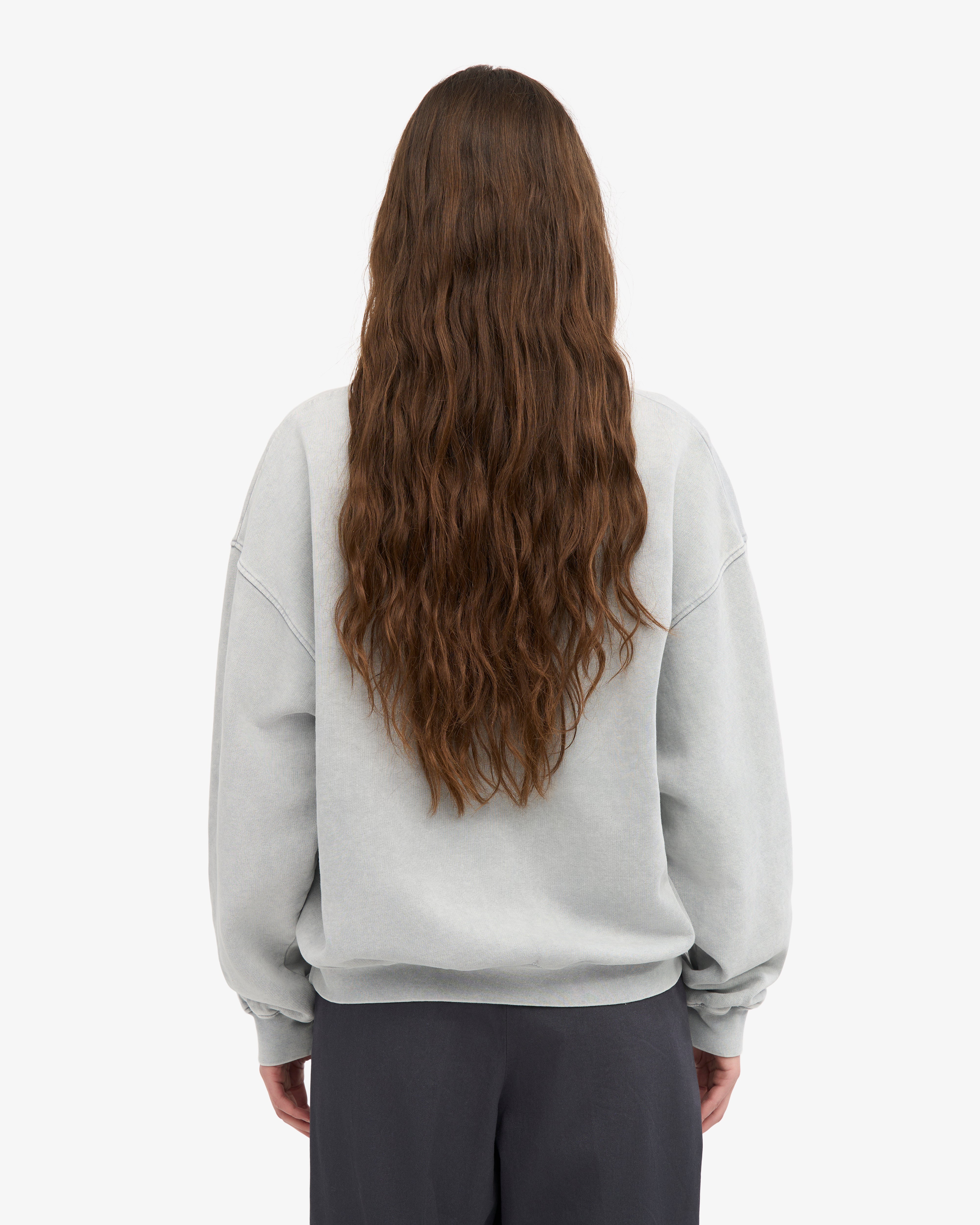 Organic Oversized Crew - Faded Grey