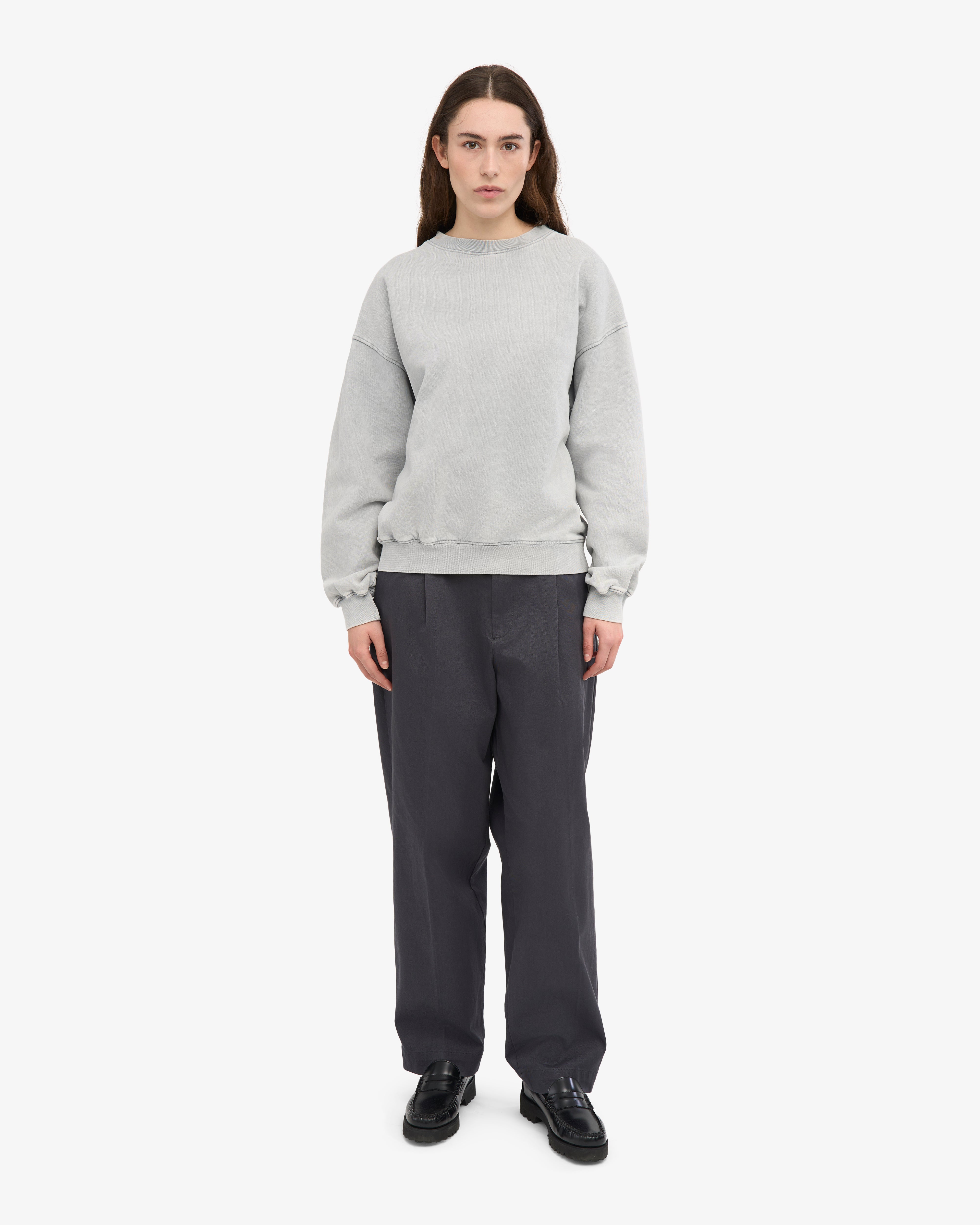 Organic Oversized Crew - Faded Grey