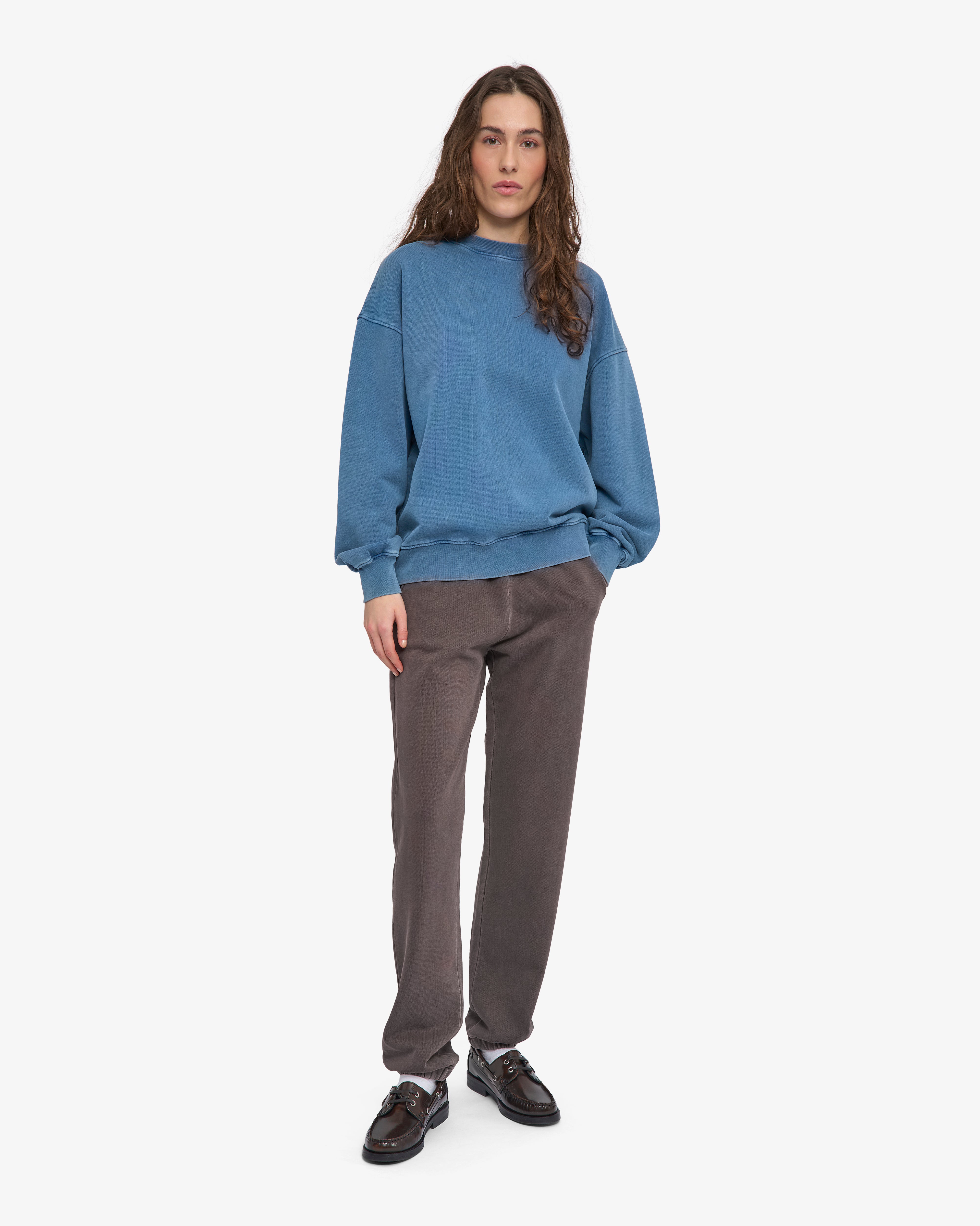 Organic Oversized Crew - Faded Indigo