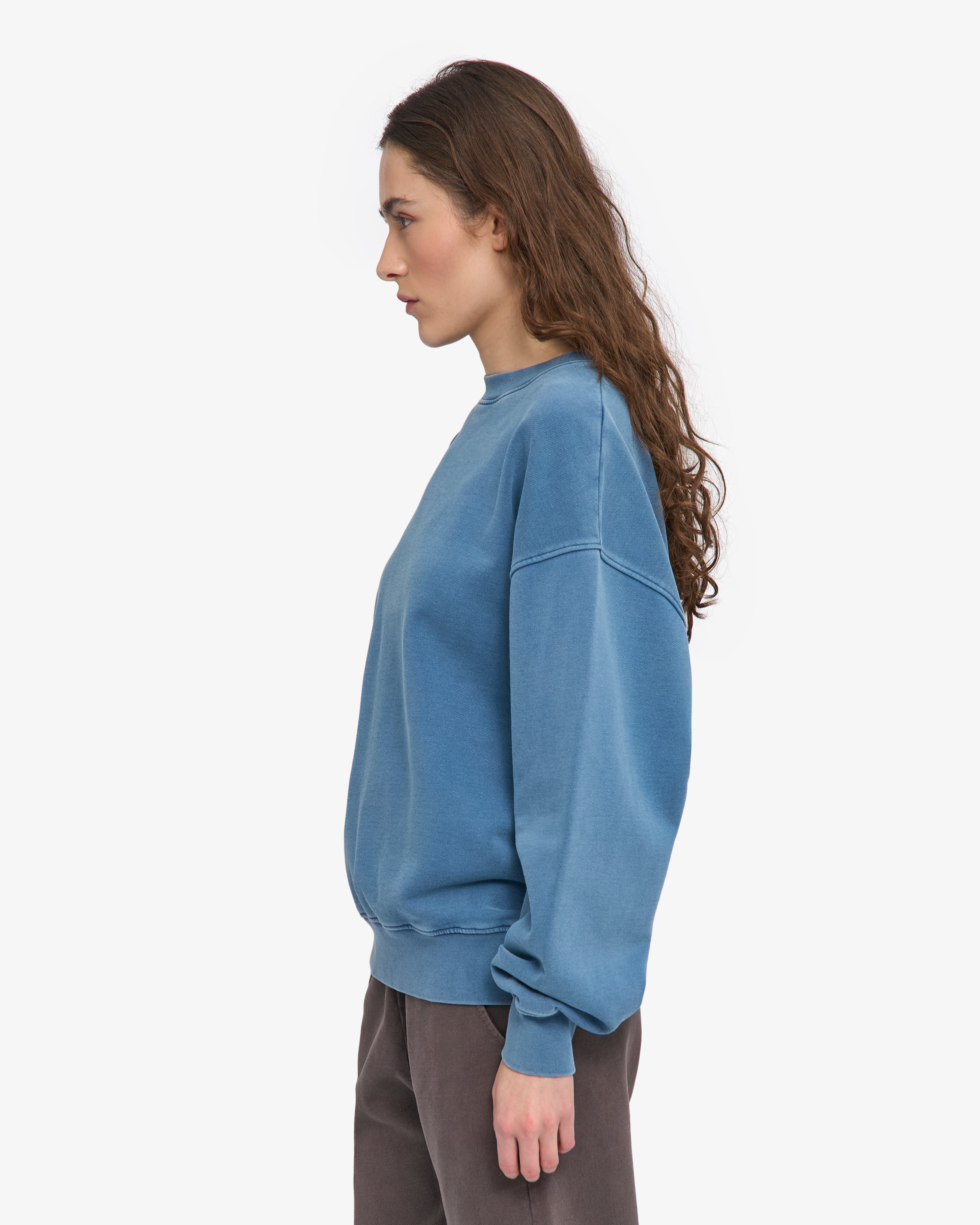 Organic Oversized Crew - Faded Indigo