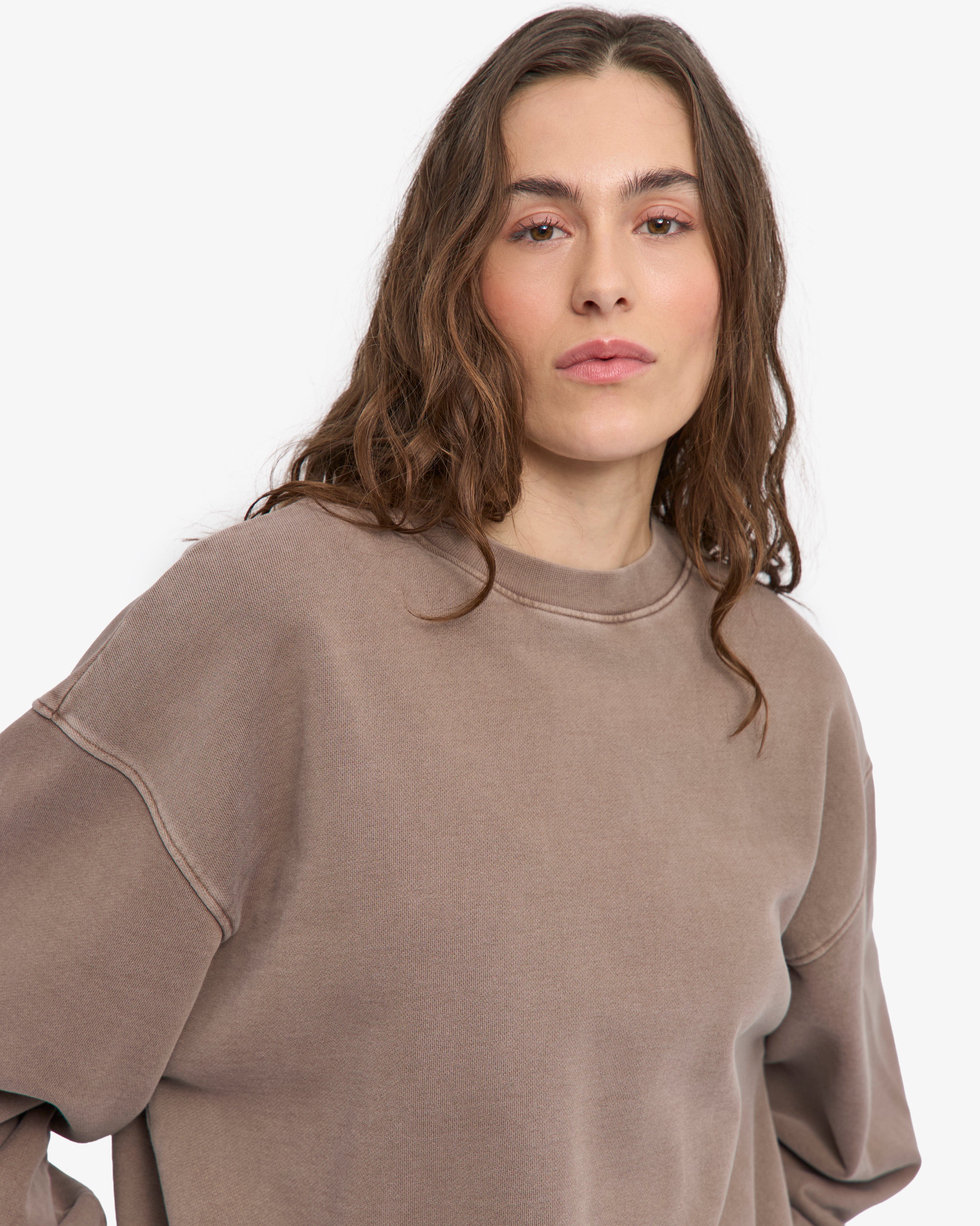 Organic Oversized Crew - Faded Khaki