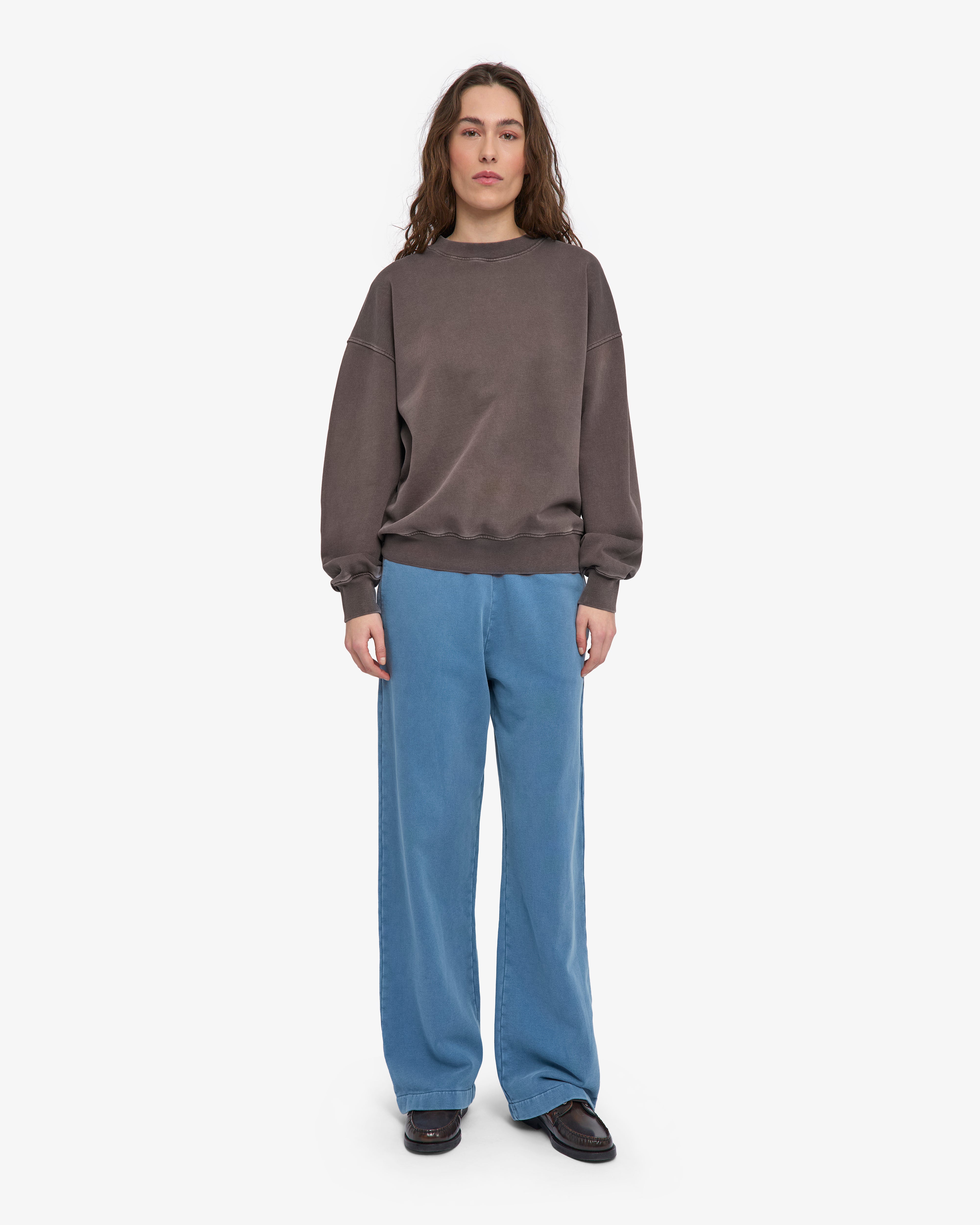Organic Oversized Crew - Faded Mud