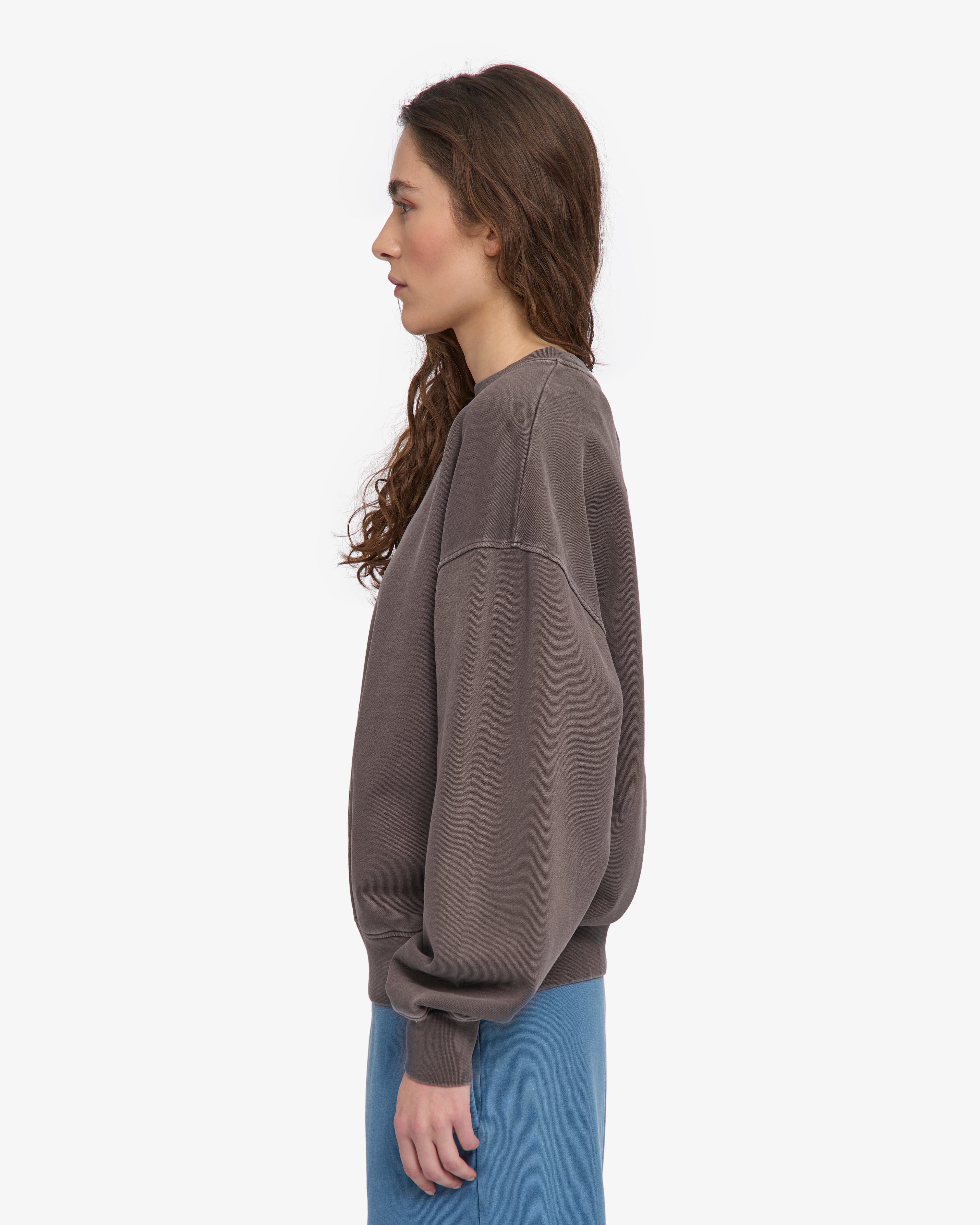 Organic Oversized Crew - Faded Mud