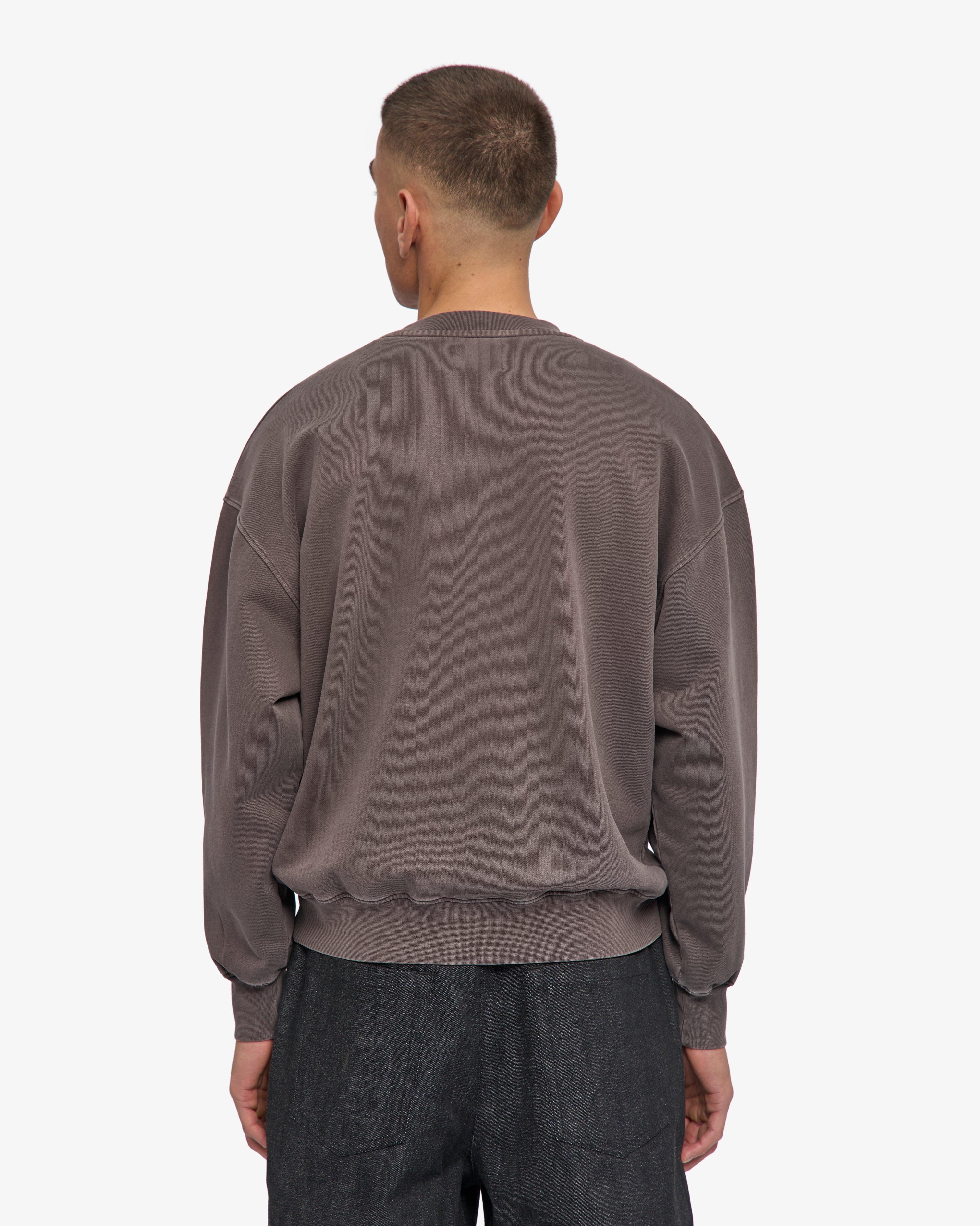 Organic Oversized Crew - Faded Mud