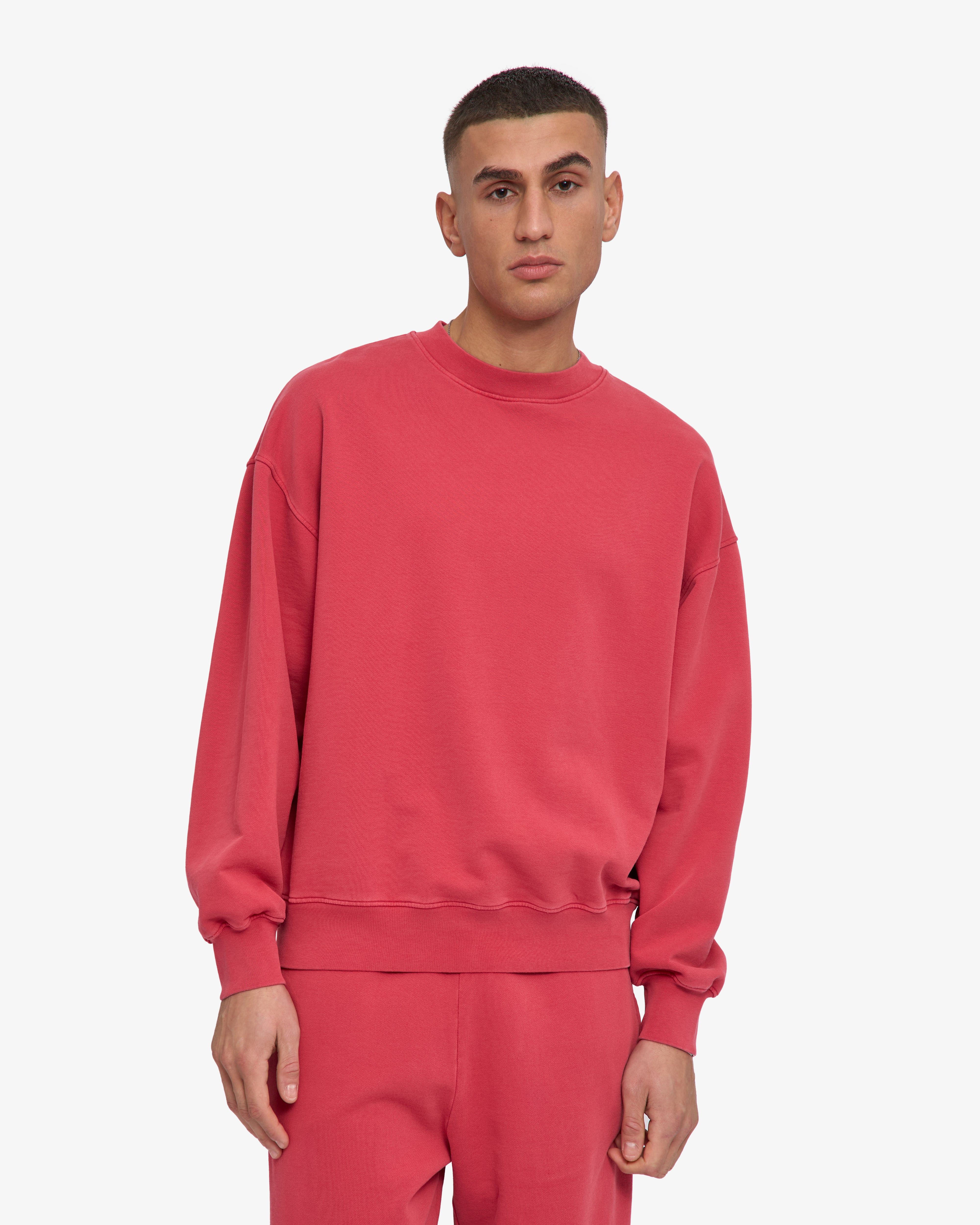 Organic Oversized Crew - Faded Red