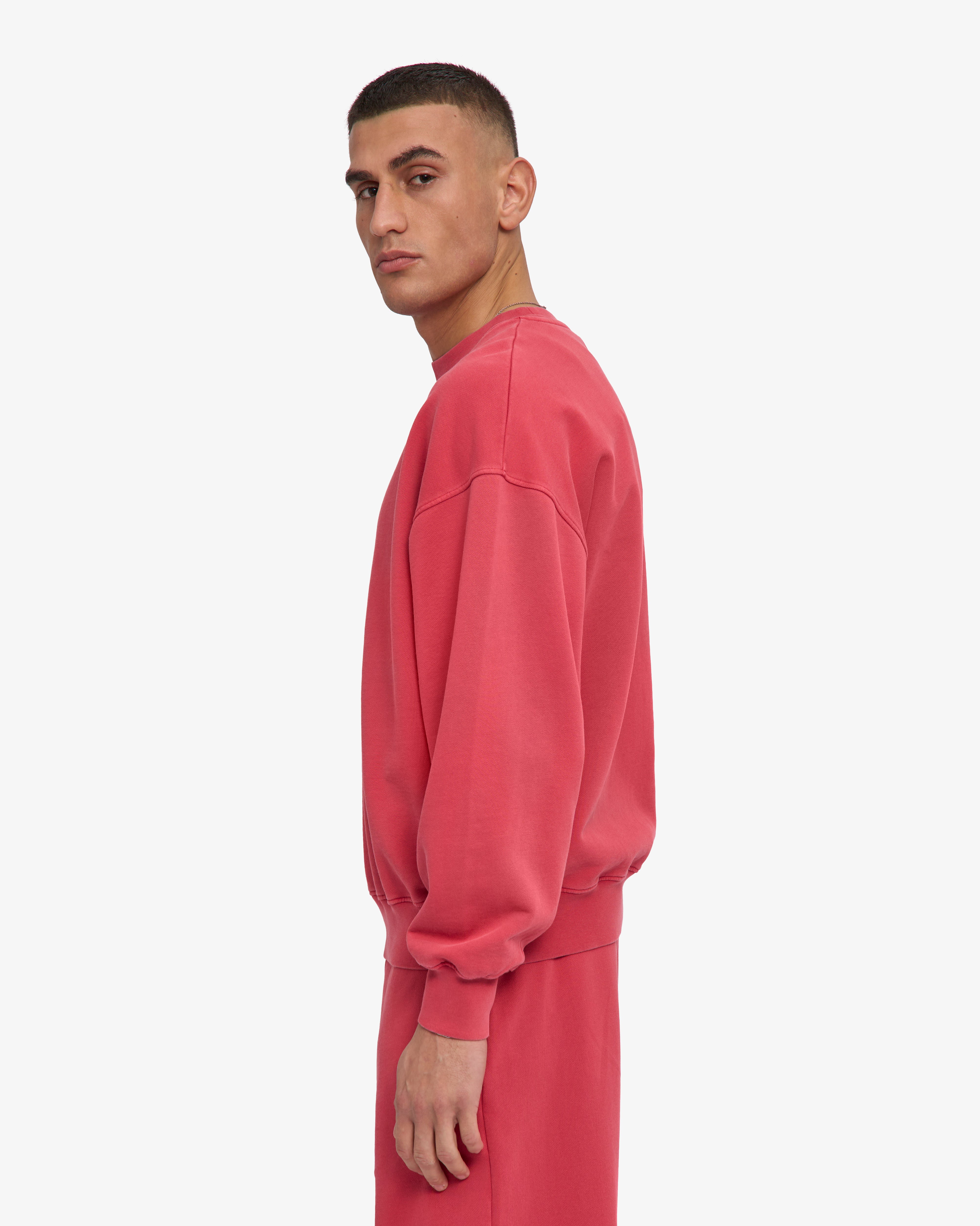 Organic Oversized Crew - Faded Red