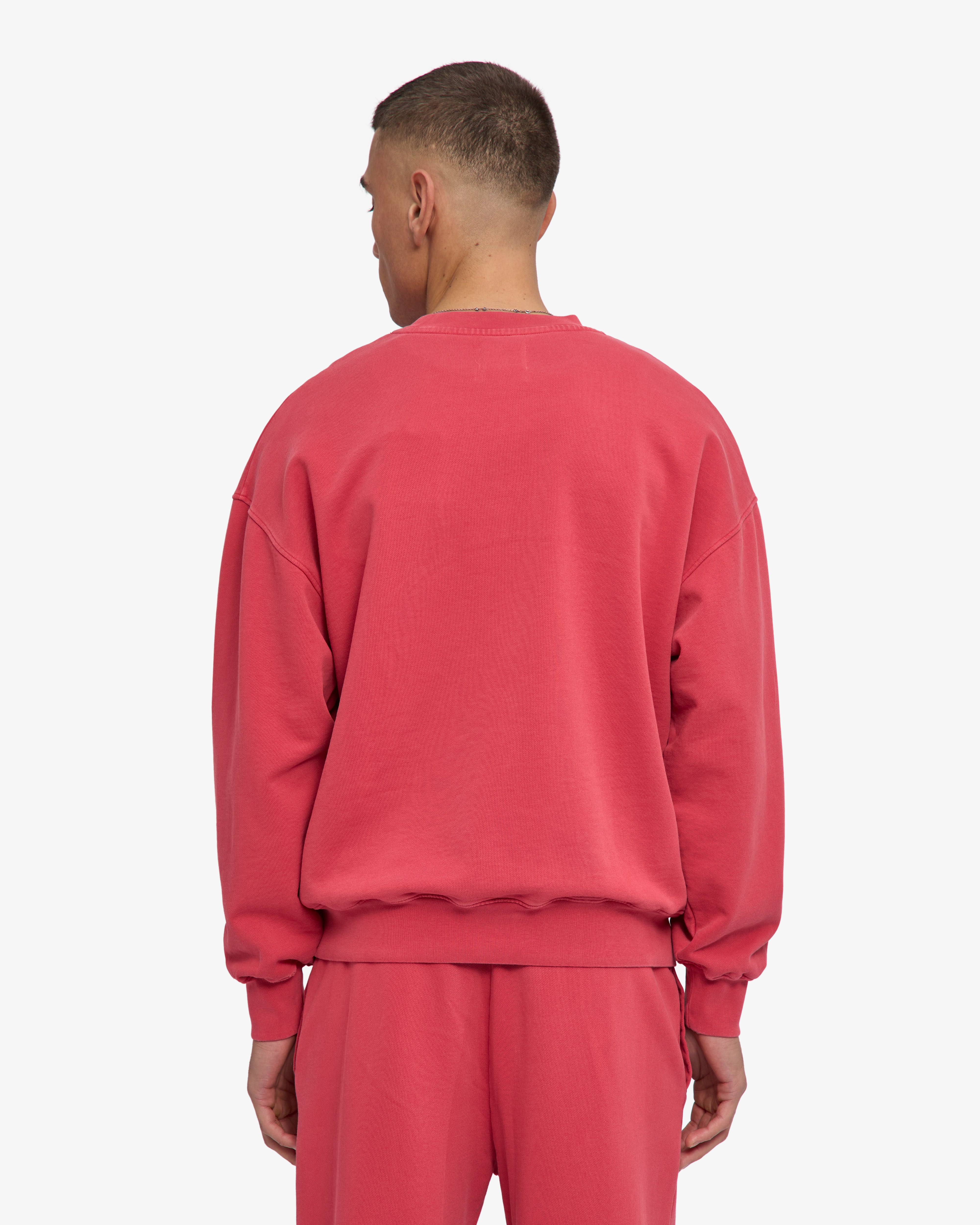 Organic Oversized Crew - Faded Red