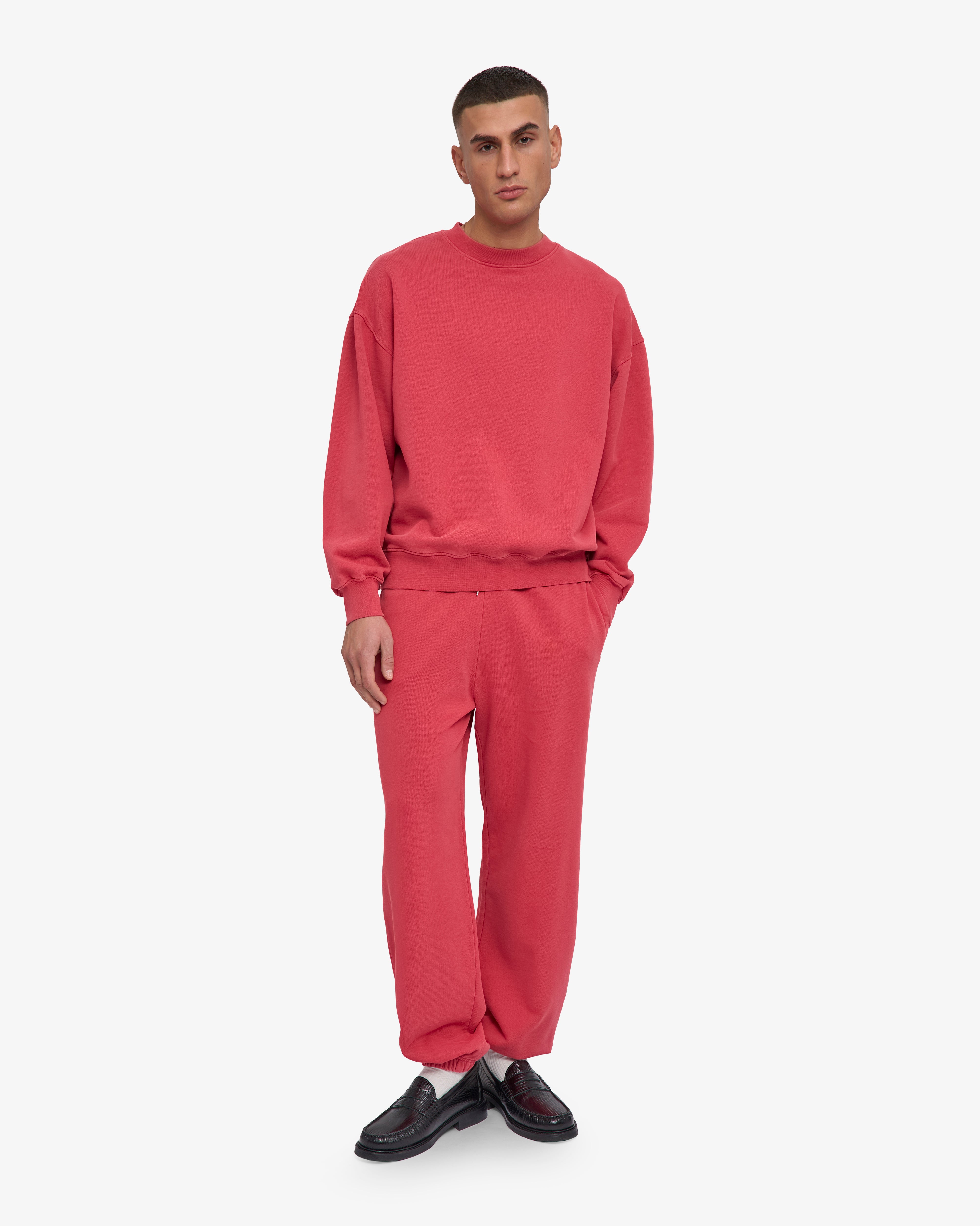 Organic Oversized Crew - Faded Red
