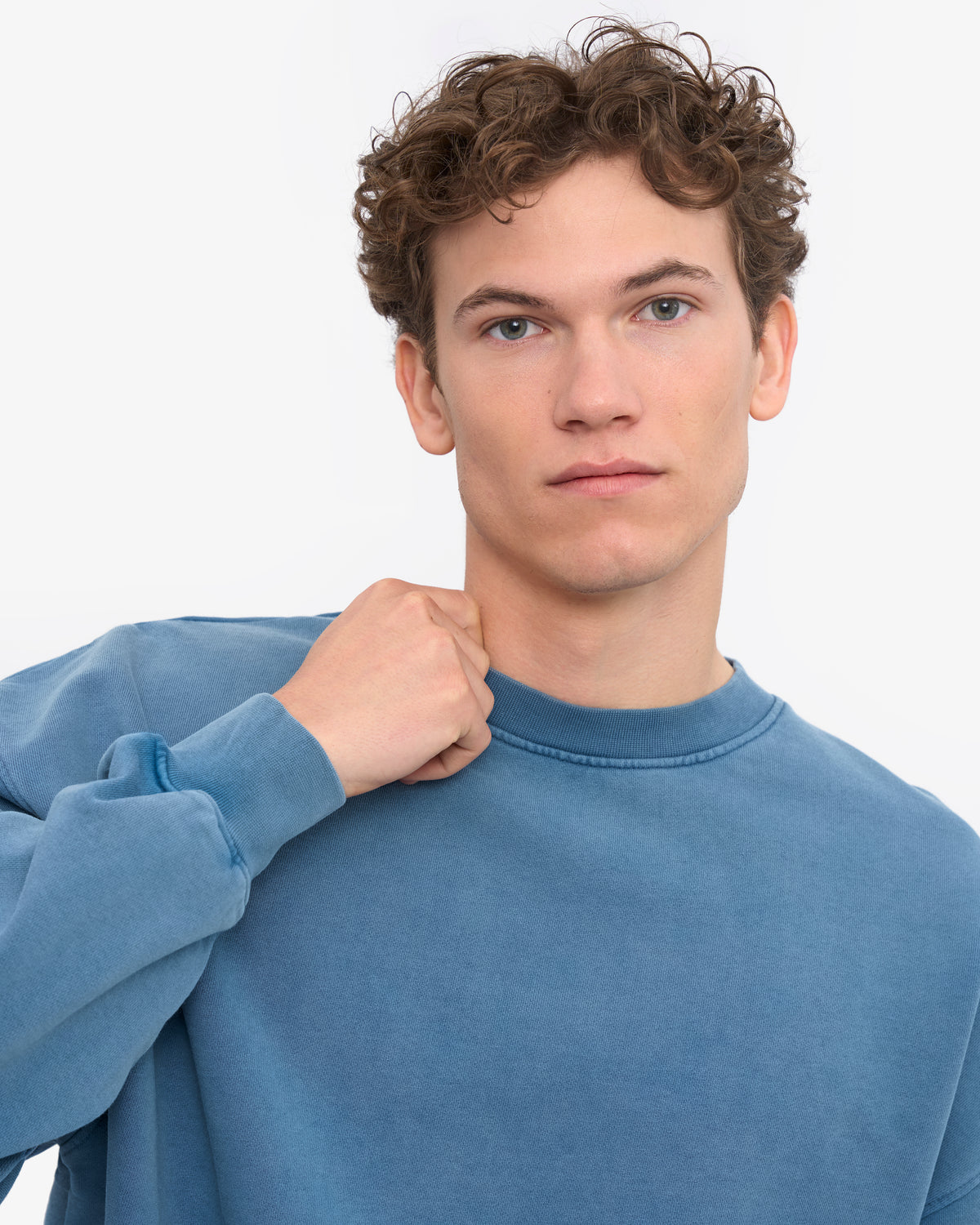 Organic Oversized Crew - Faded Indigo