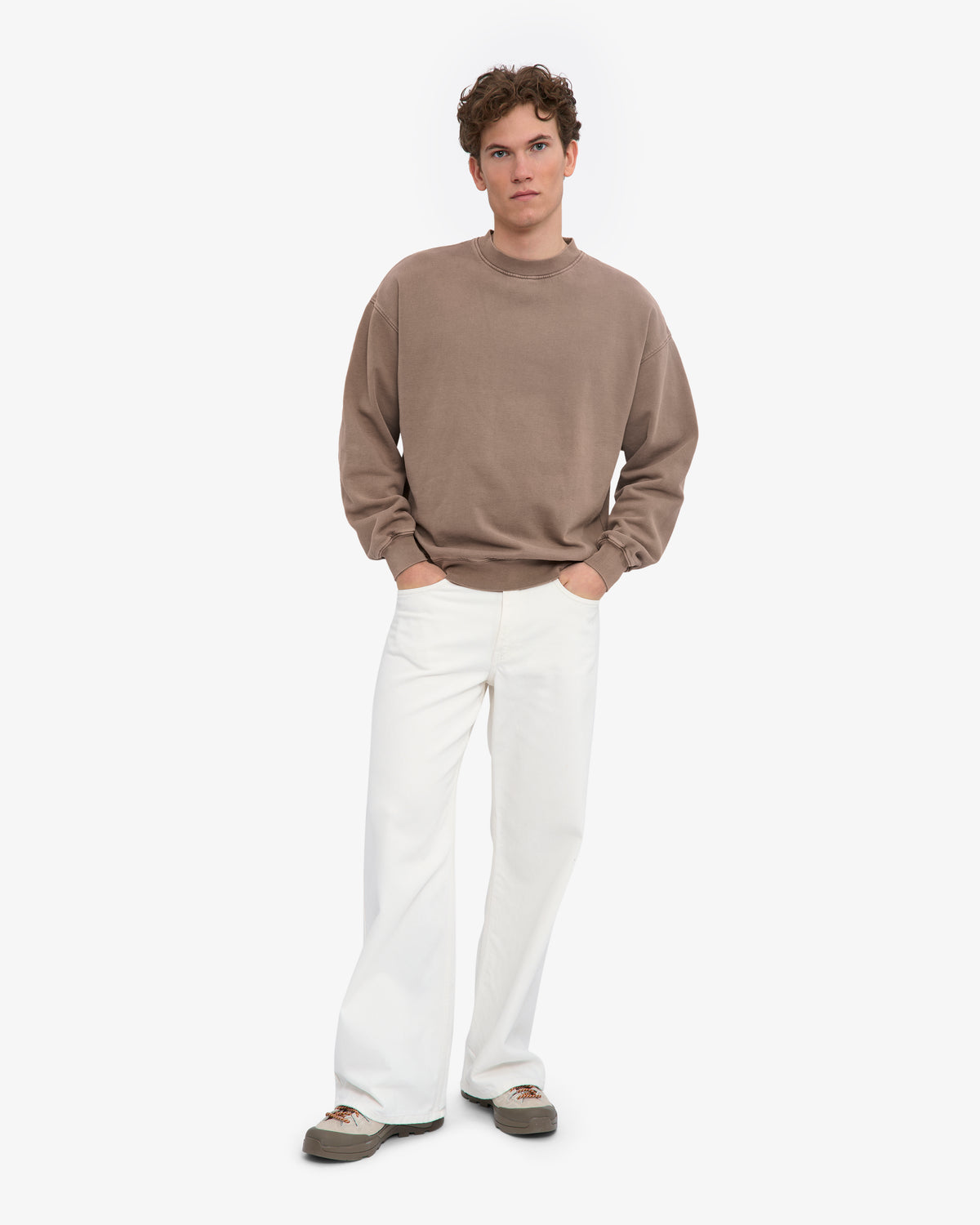 Organic Oversized Crew - Faded Khaki