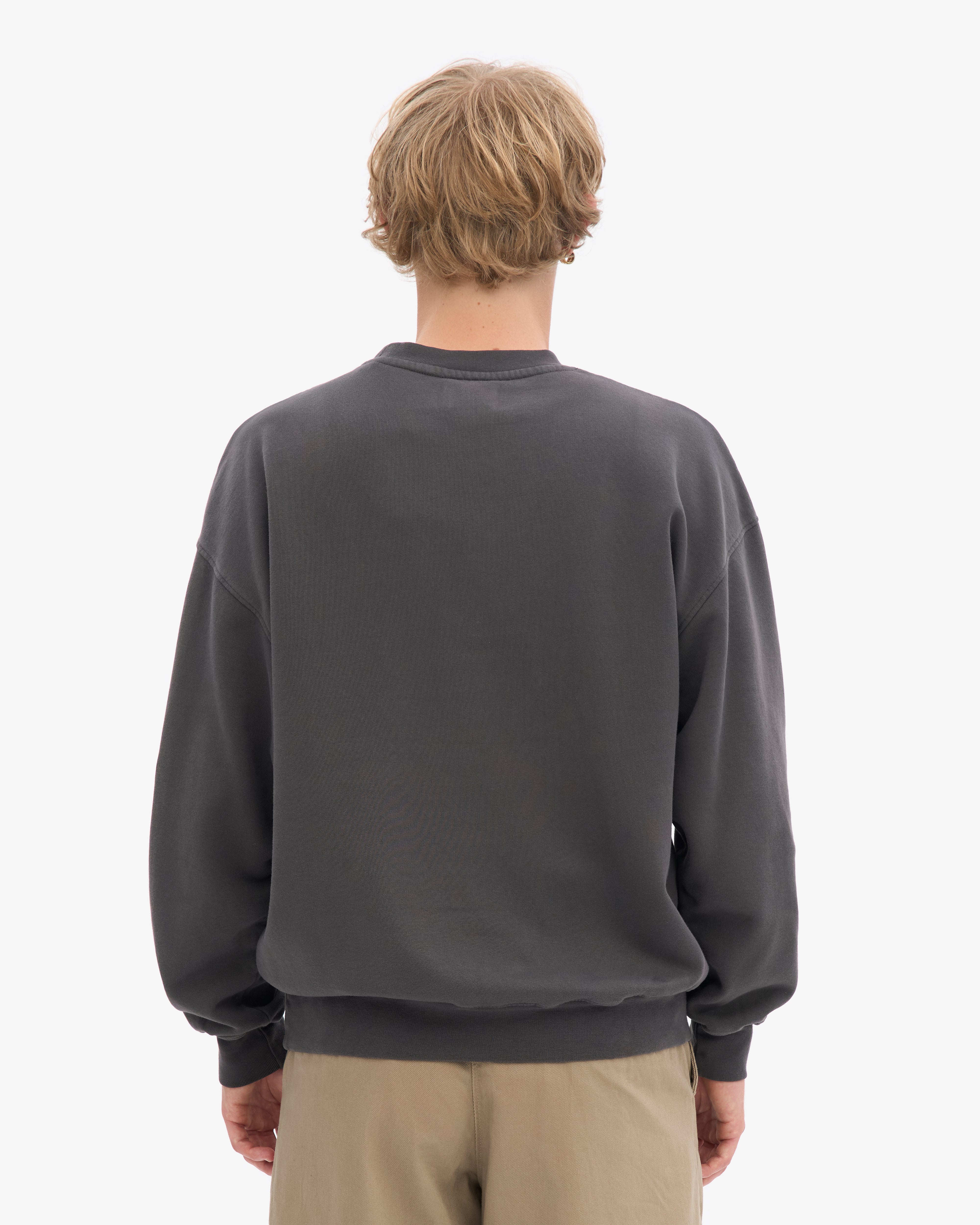 Organic Oversized Crew - Lava Grey