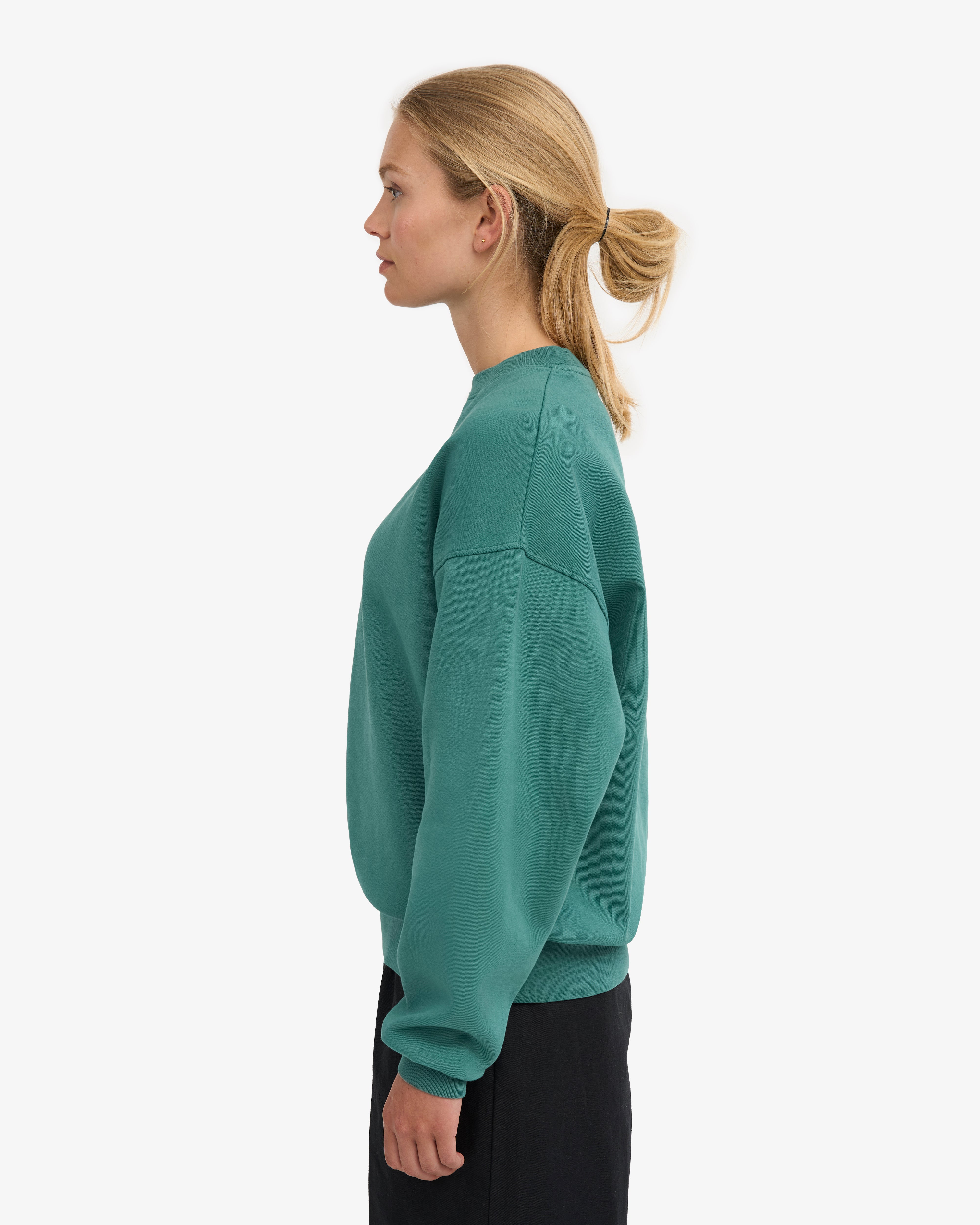 Organic Oversized Crew - Pine Green