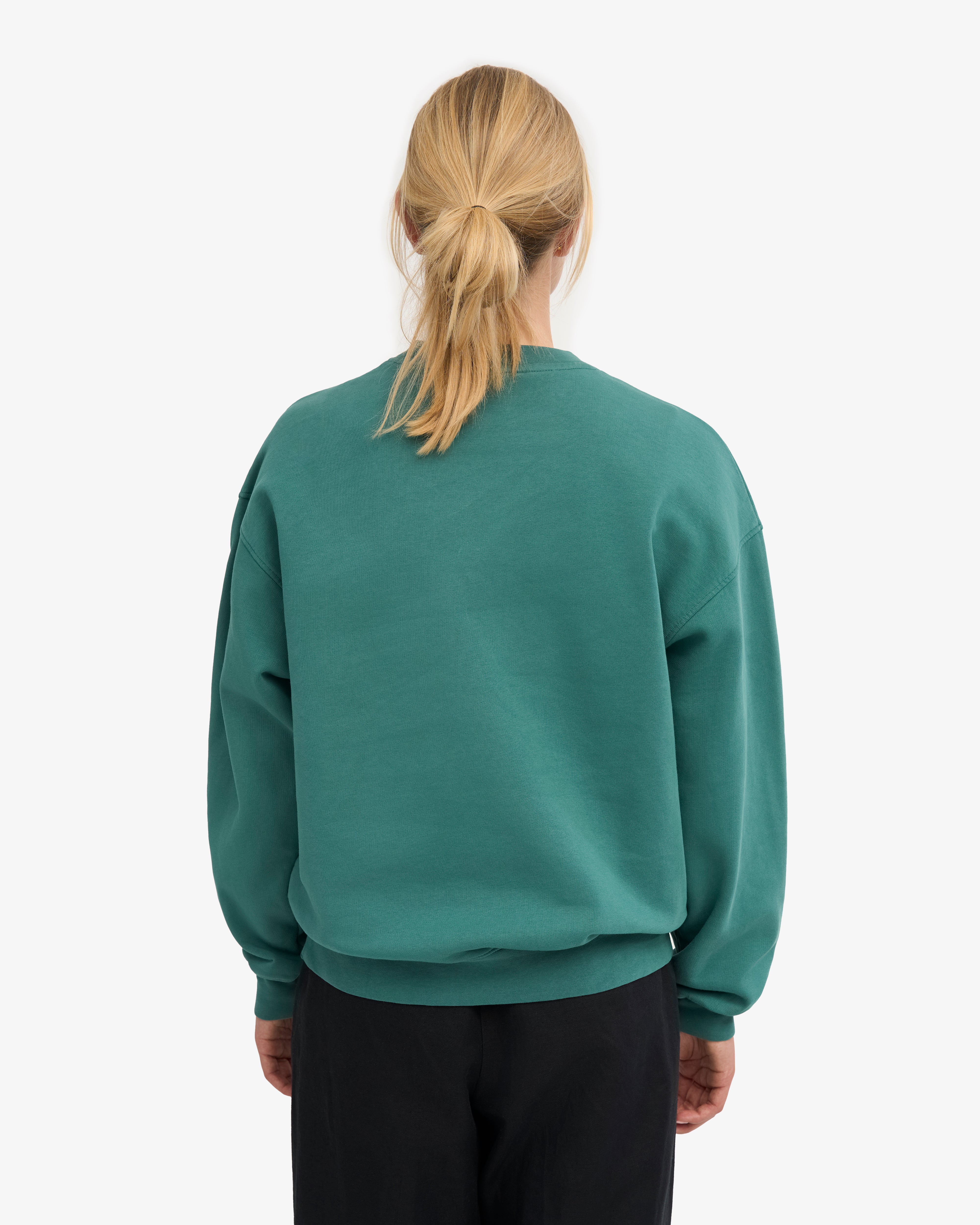 Organic Oversized Crew - Pine Green