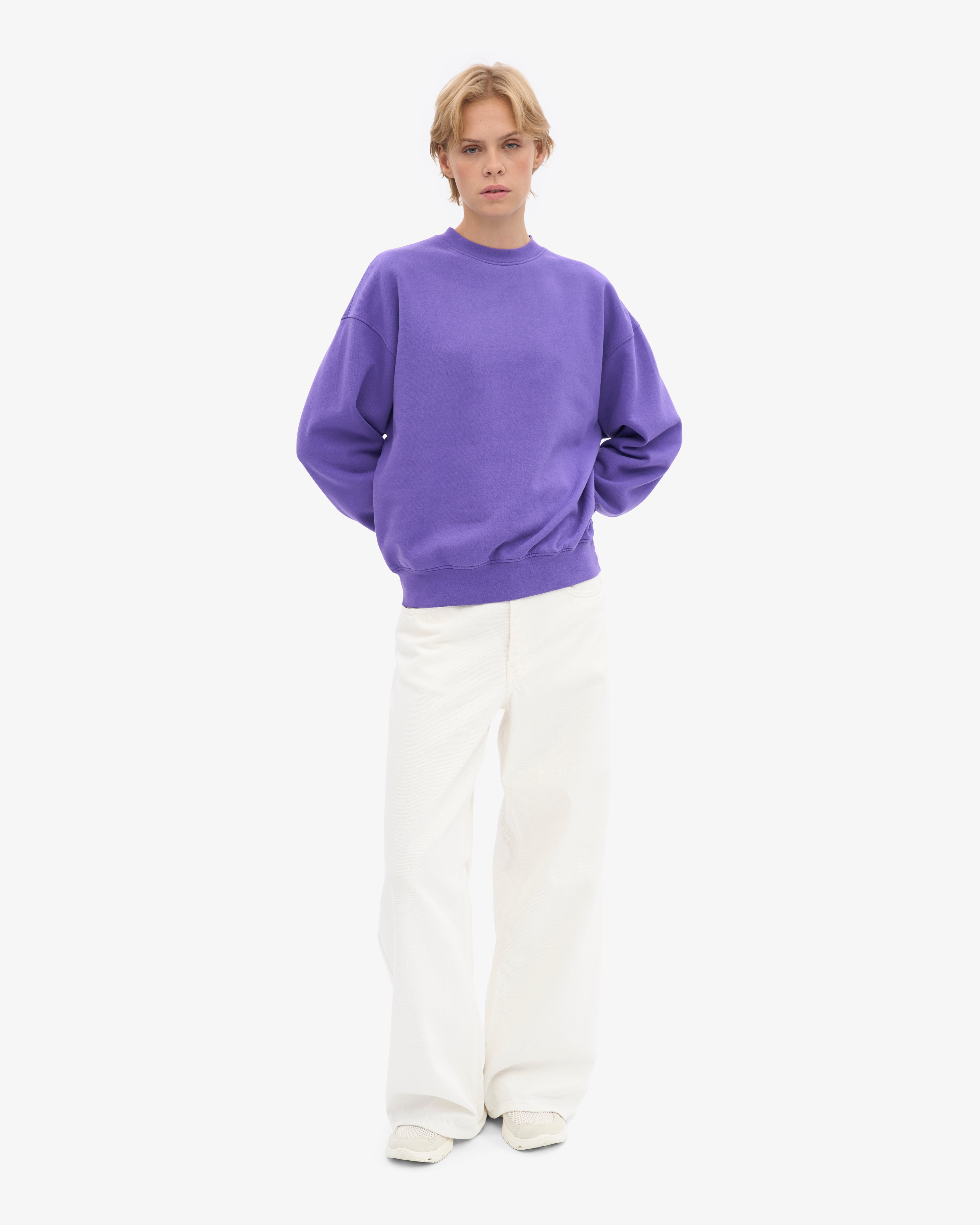 Organic Oversized Crew - Ultra Violet